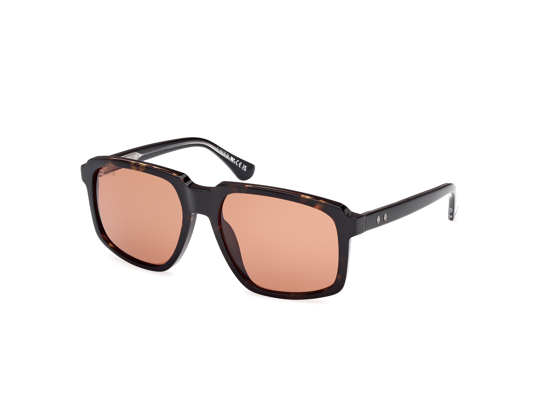 0889214538413 - Herren WE0378 56J Gläser SONNENBRILLEN Acetat Havanna Braun Quadratisch Normal