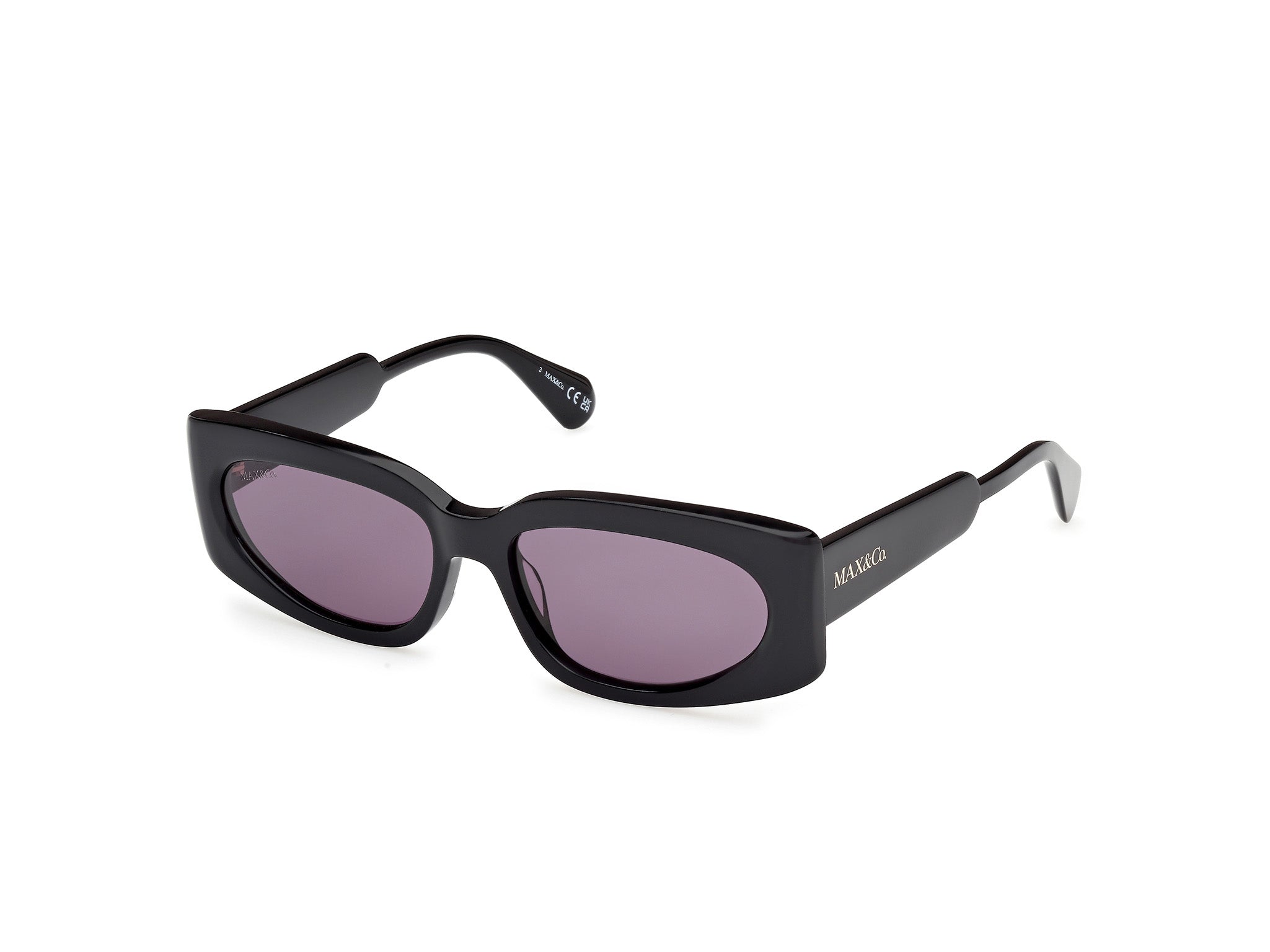 0889214539021 - Damen MO0114 01A Gläser SONNENBRILLEN Acetat Schwarz Rauch Quadratisch Normal