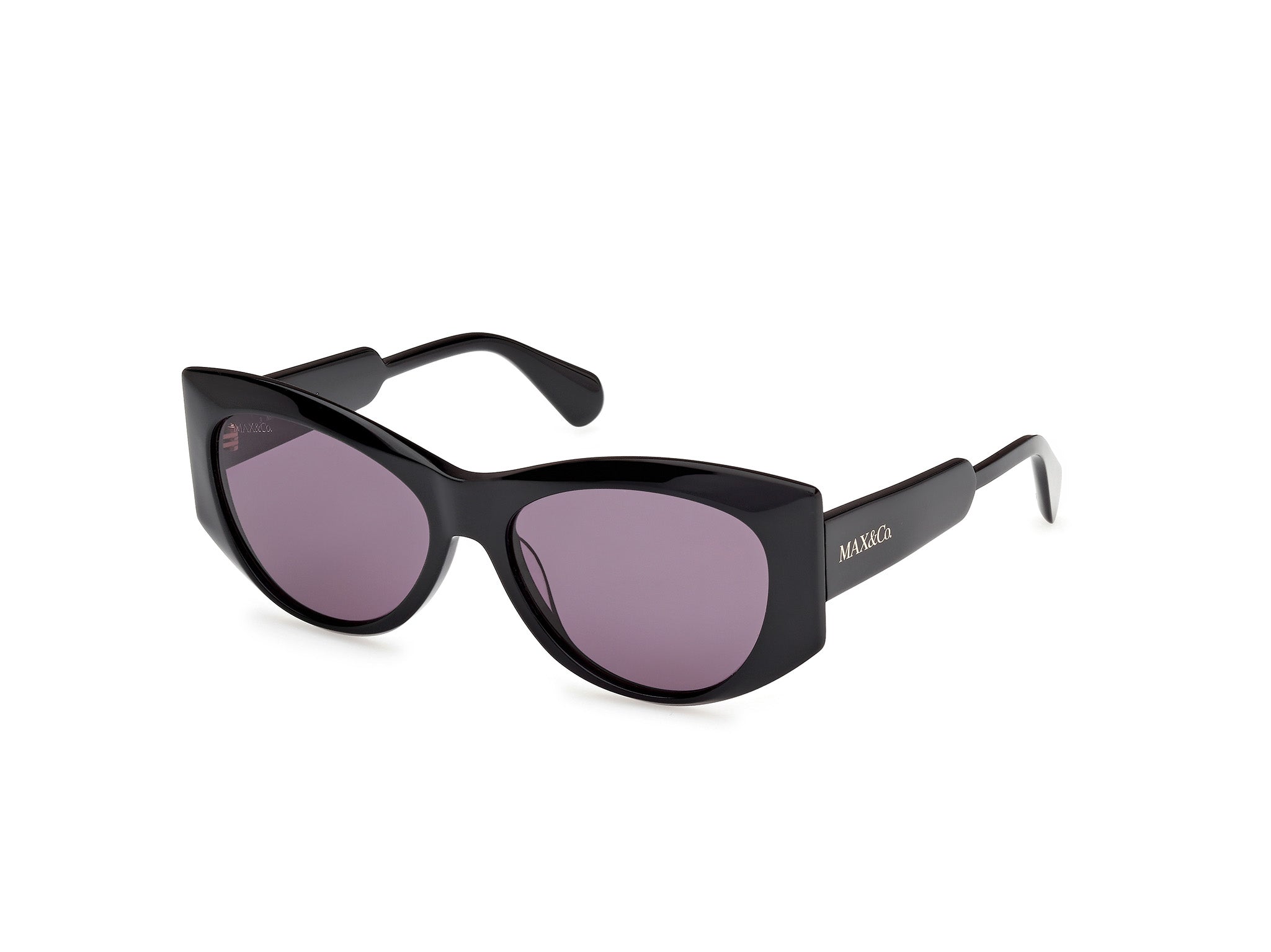 0889214539113 - Damen MO0116 01A Gläser SONNENBRILLEN Acetat Schwarz Rauch Rund Normal