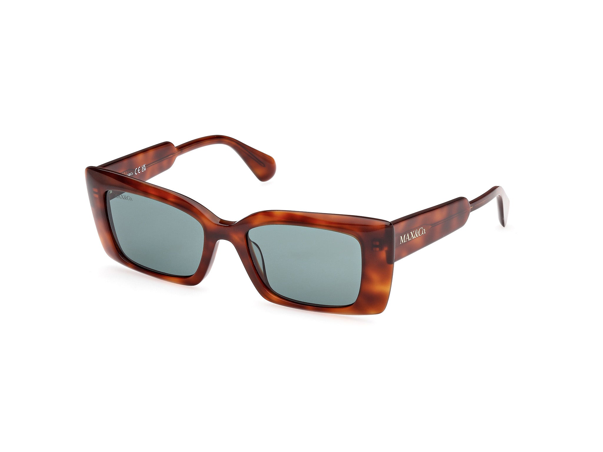 0889214539168 - Damen MO0117 53N Gläser SONNENBRILLEN Acetat Havanna Grün Cat Eye Normal