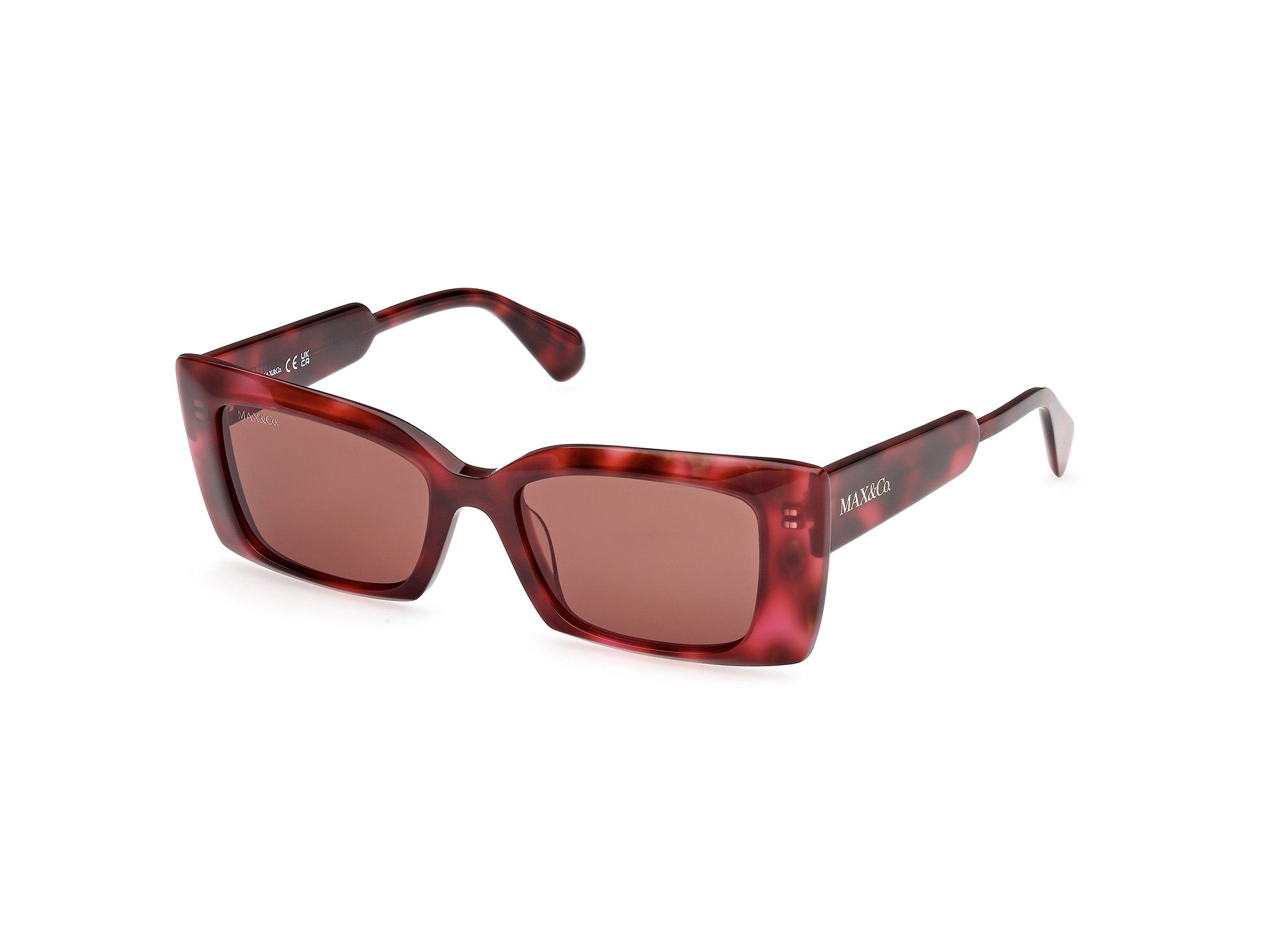 0889214539175 - Damen MO0117 55E Gläser SONNENBRILLEN Acetat Havanna Braun Cat Eye Normal