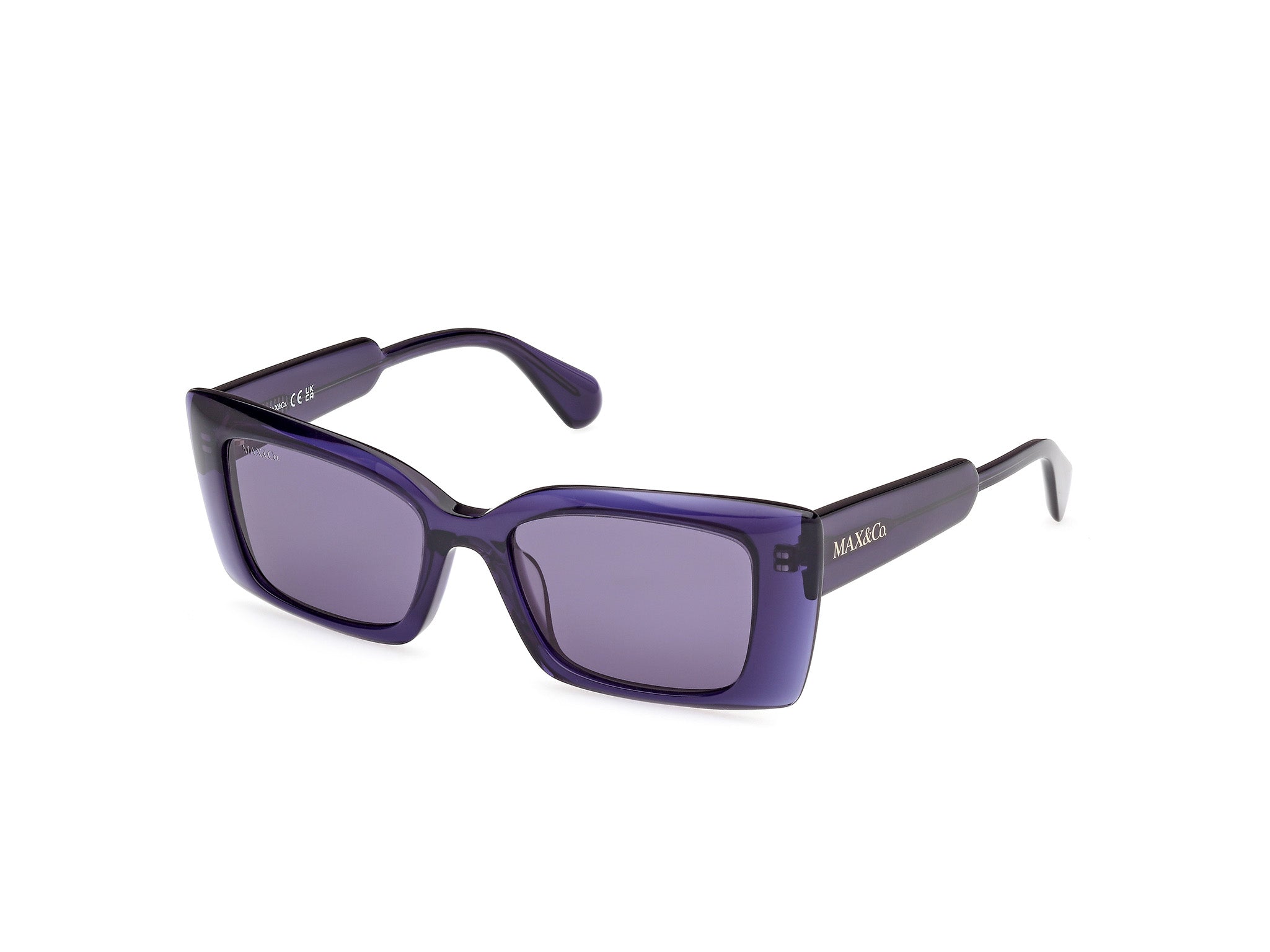 0889214539182 - Damen MO0117 90V Gläser SONNENBRILLEN Acetat Blau Blau Cat Eye Normal