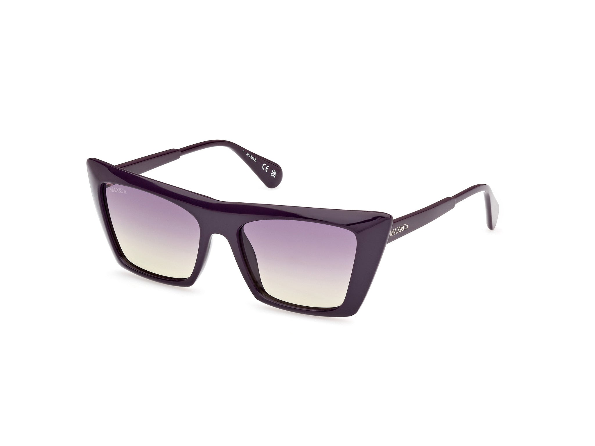 0889214539403 - Damen MO0122 81Z Gläser SONNENBRILLEN Injiziert Violett Violett Cat Eye Normal