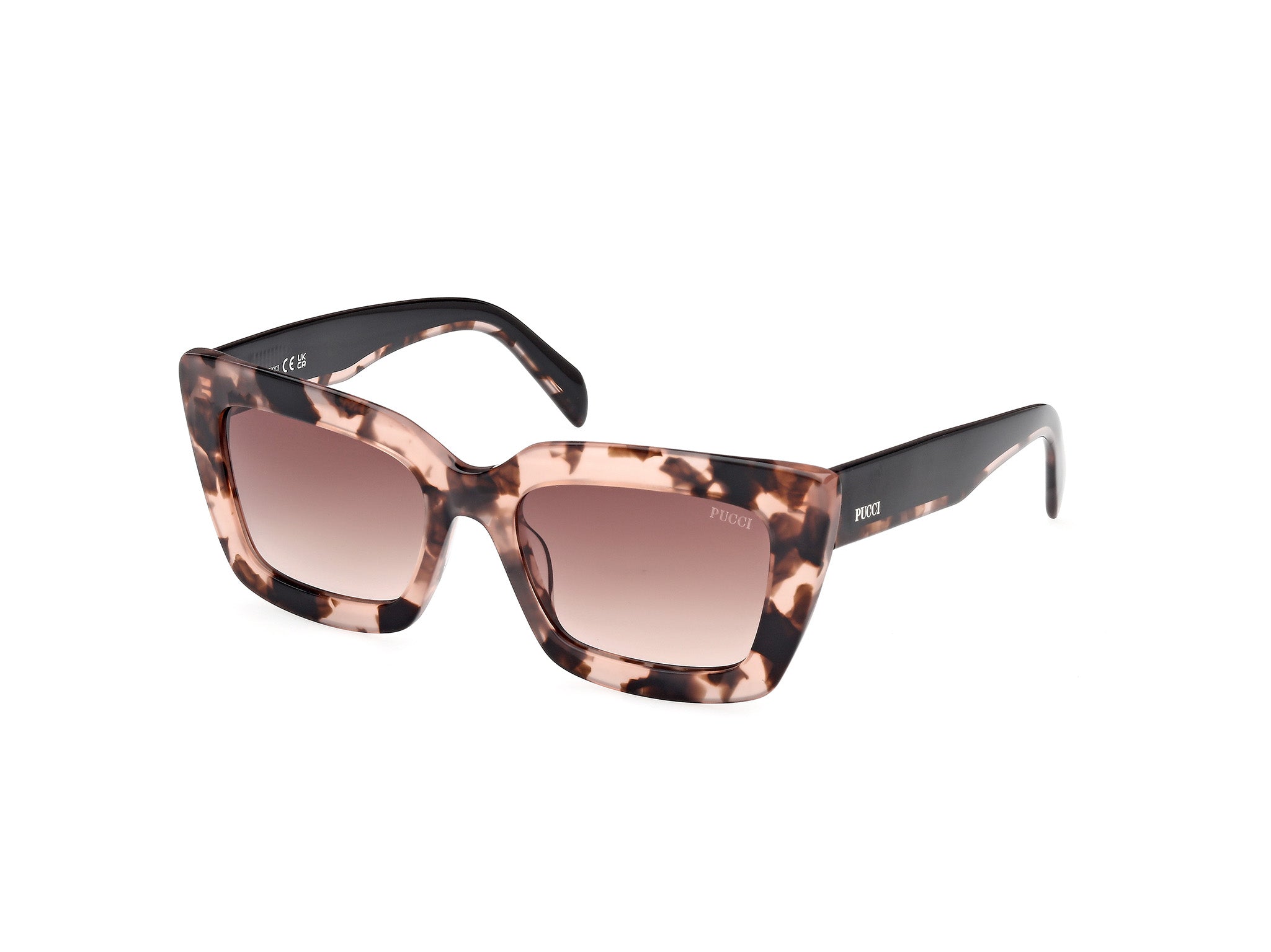 0889214544933 - Emilio Pucci Damen EP0202 55F Gläser SONNENBRILLEN Acetat Havanna Braun Quadratisch Normal