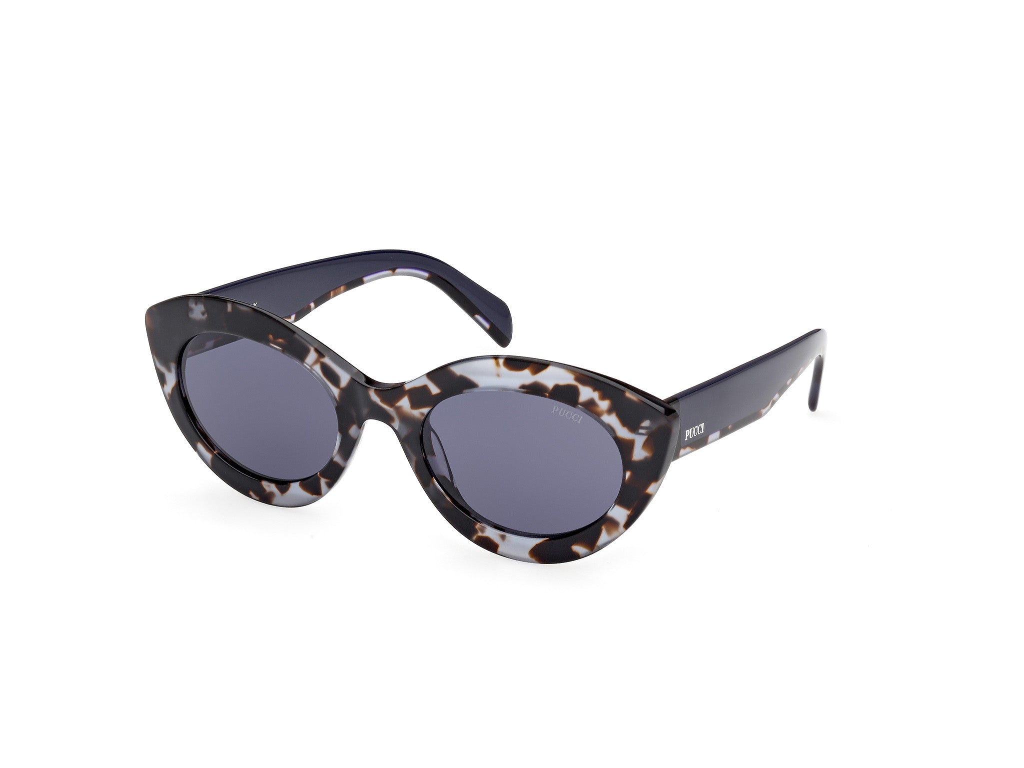 0889214544957 - Emilio Pucci Damen EP0203 55V Gläser SONNENBRILLEN Acetat Havanna Blau Cat Eye Normal