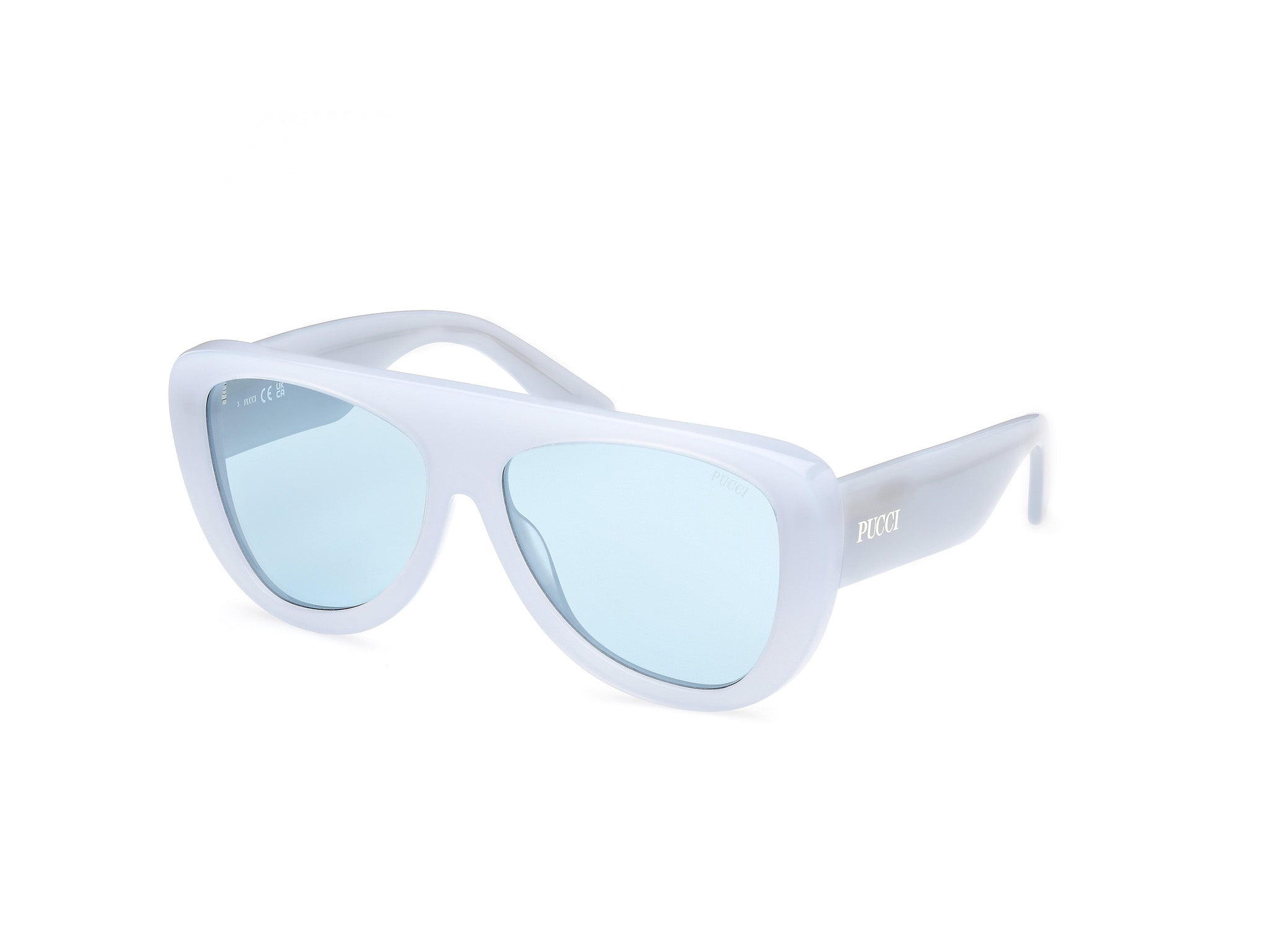 0889214548160 - Emilio Pucci Damen EP0231 84V Gläser SONNENBRILLEN Acetat Hellblau Blau Pilot Normal