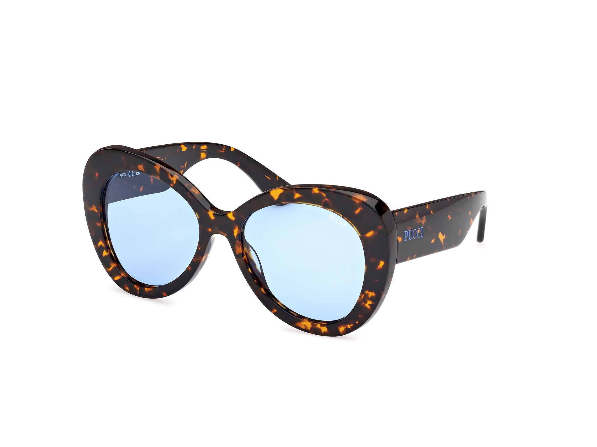 0889214548191 - Emilio Pucci Damen EP0232 52V Gläser SONNENBRILLEN Acetat   Rund Normal