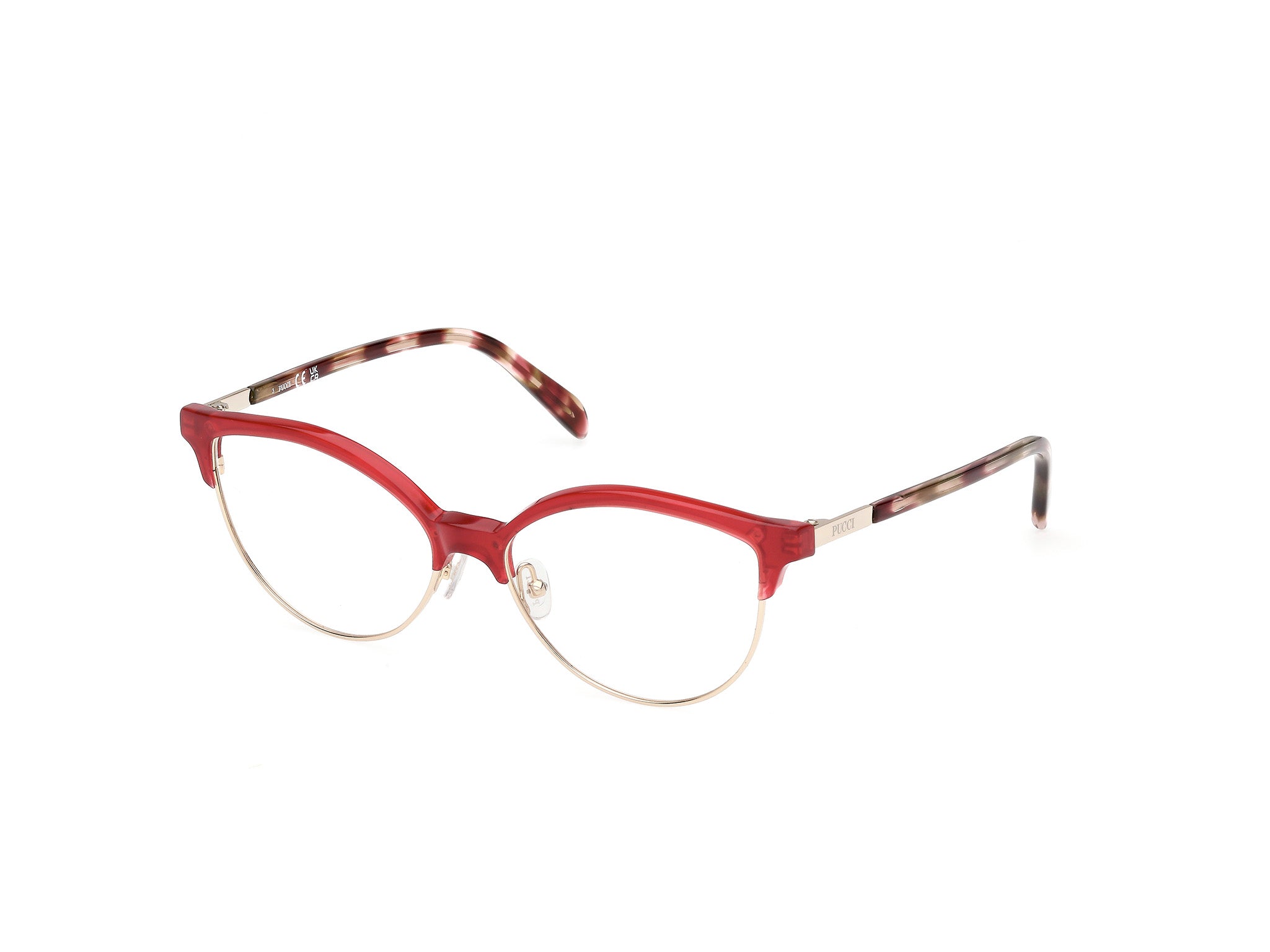 0889214548351 - Emilio Pucci Damen EP5259 066 Rahmen von BRILLEN Acetat Rot  Rund Normal