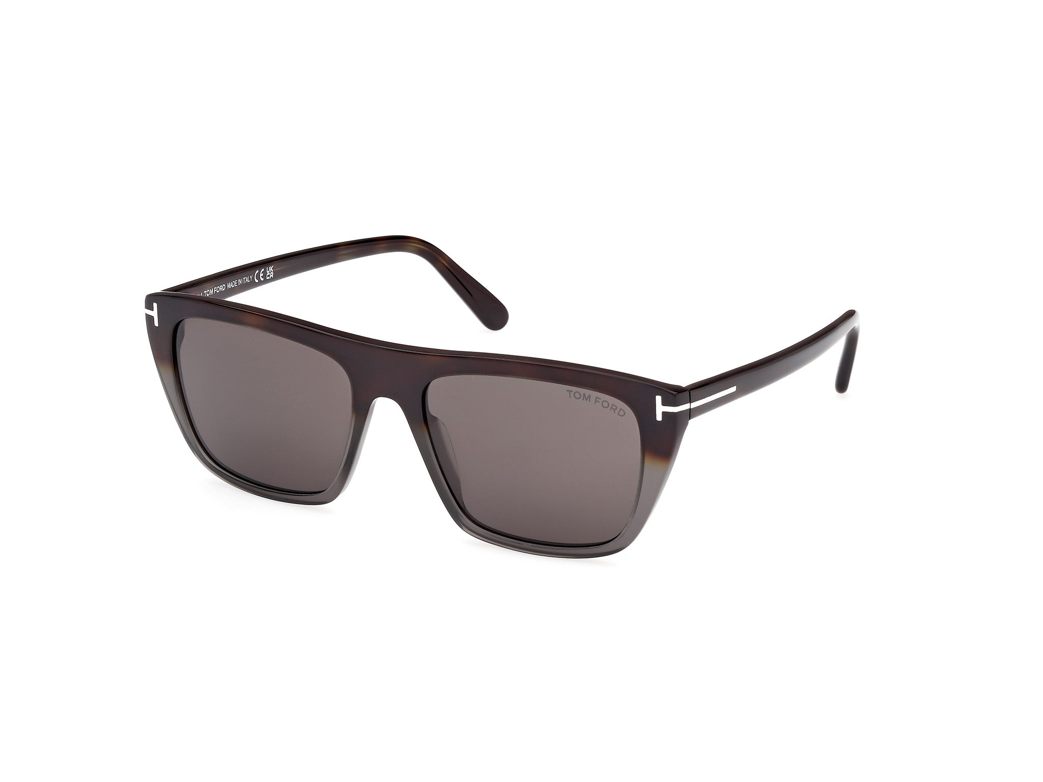 0889214548870 - TOM FORD Herren FT1175 ASLAN 55A Gläser SONNENBRILLEN Acetat Havanna Rauch Quadratisch Normal