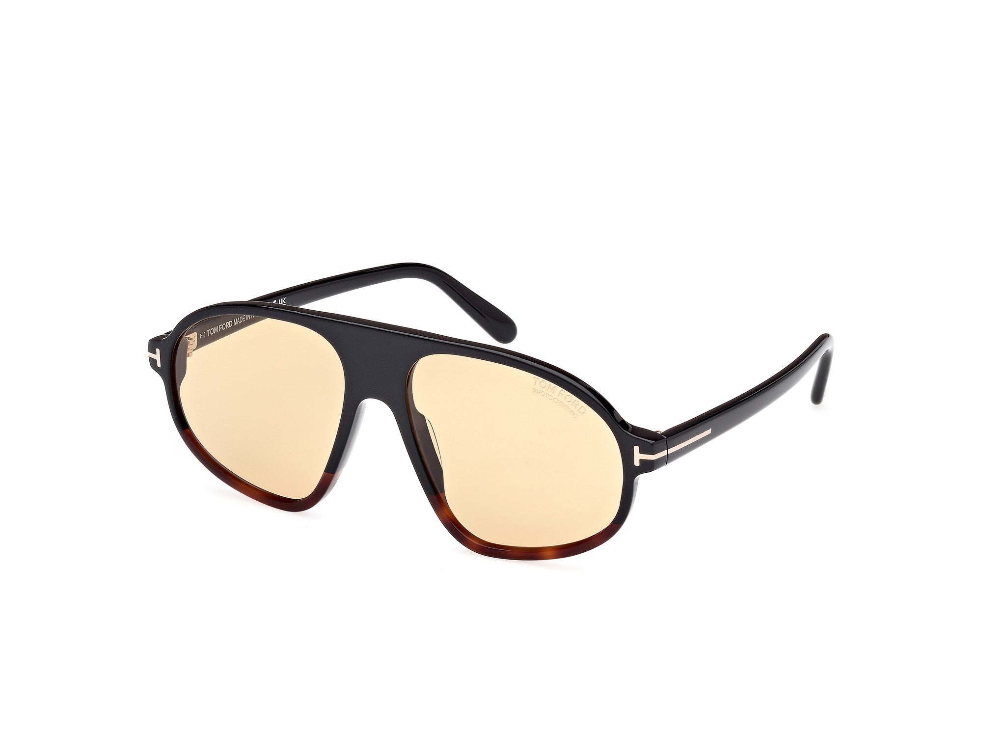 0889214548986 - TOM FORD Herren FT1178 EROL 56E Gläser SONNENBRILLEN Acetat Havanna Braun Pilot Photochromatisch