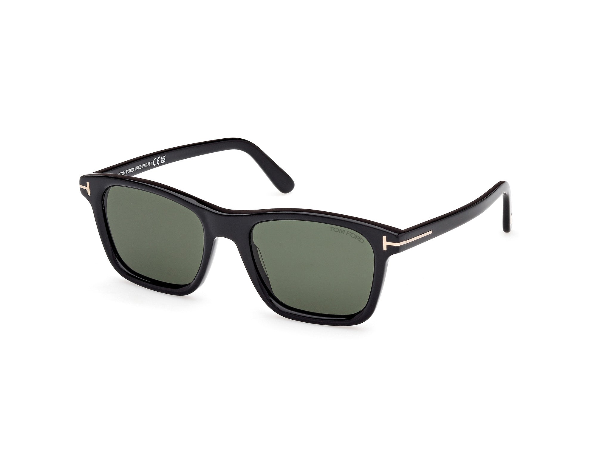 0889214549006 - TOM FORD Herren FT1179 BARRON 01N Gläser SONNENBRILLEN Acetat Schwarz Grün Quadratisch Normal