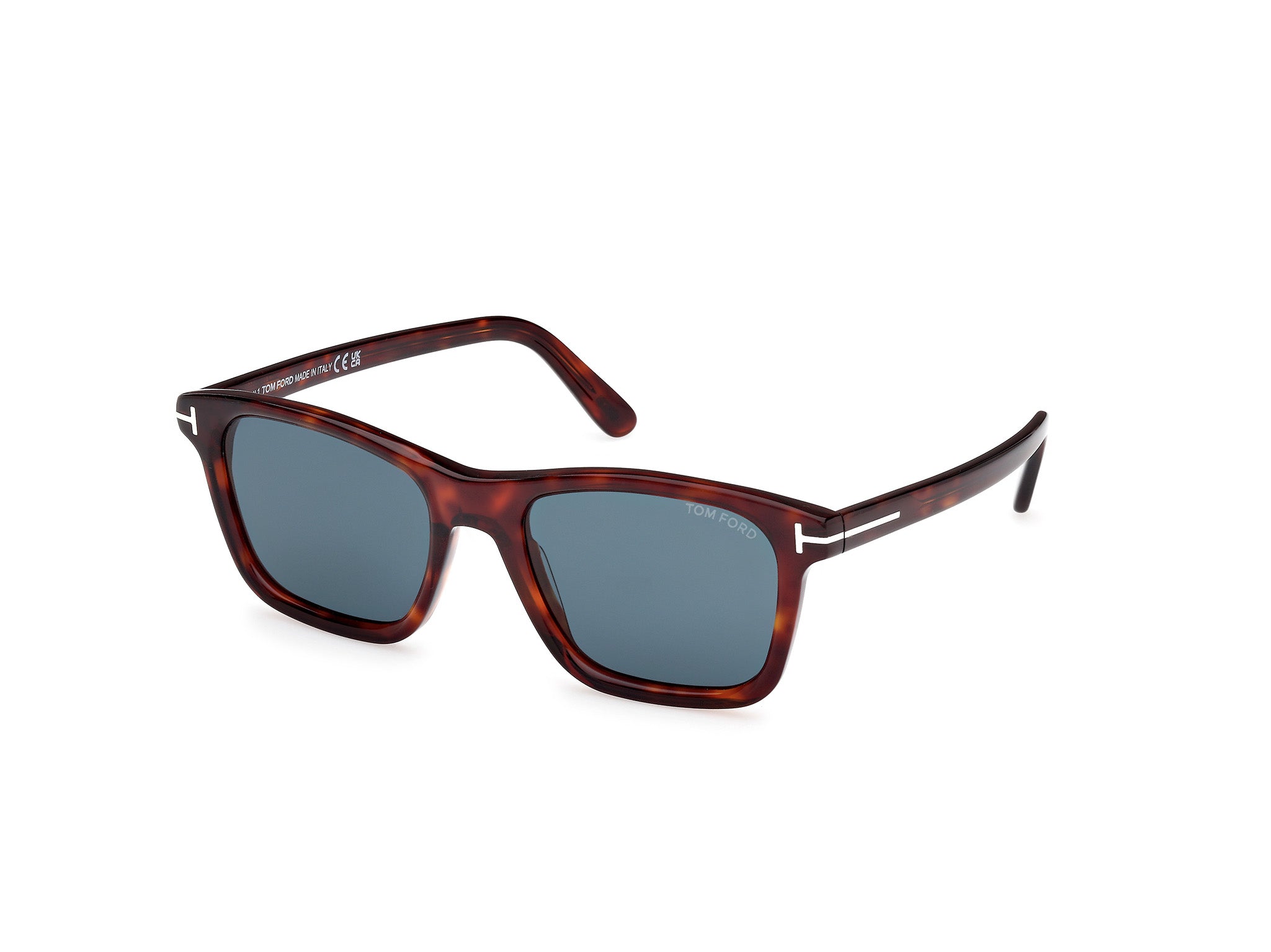 0889214549020 - TOM FORD Herren FT1179 BARRON 54V Gläser SONNENBRILLEN Acetat Havanna Blau Quadratisch Normal