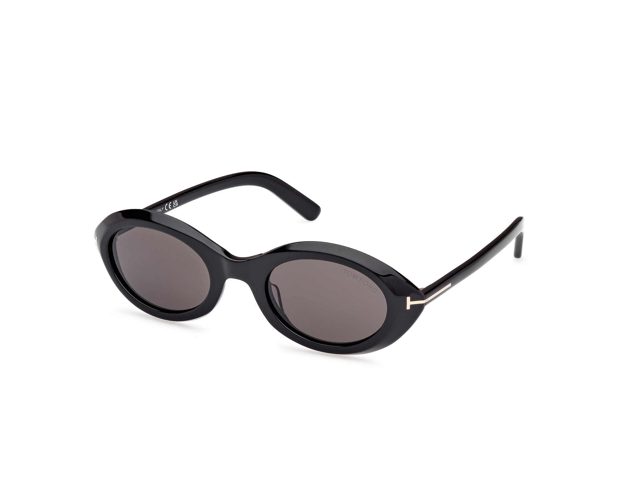 0889214549174 - TOM FORD Damen FT1186 CARMEN 01A Gläser SONNENBRILLEN Acetat Schwarz Rauch Rund Normal