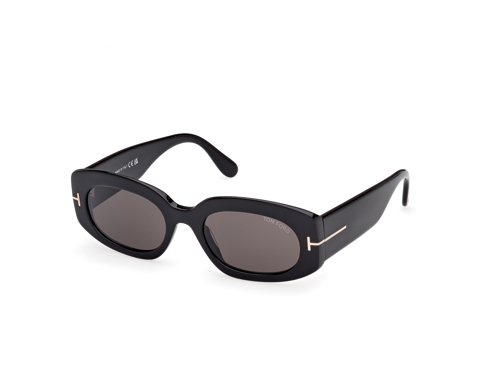 0889214549204 - TOM FORD Damen FT1187 CIELLE 01A Gläser SONNENBRILLEN Acetat Schwarz Rauch Rund Normal