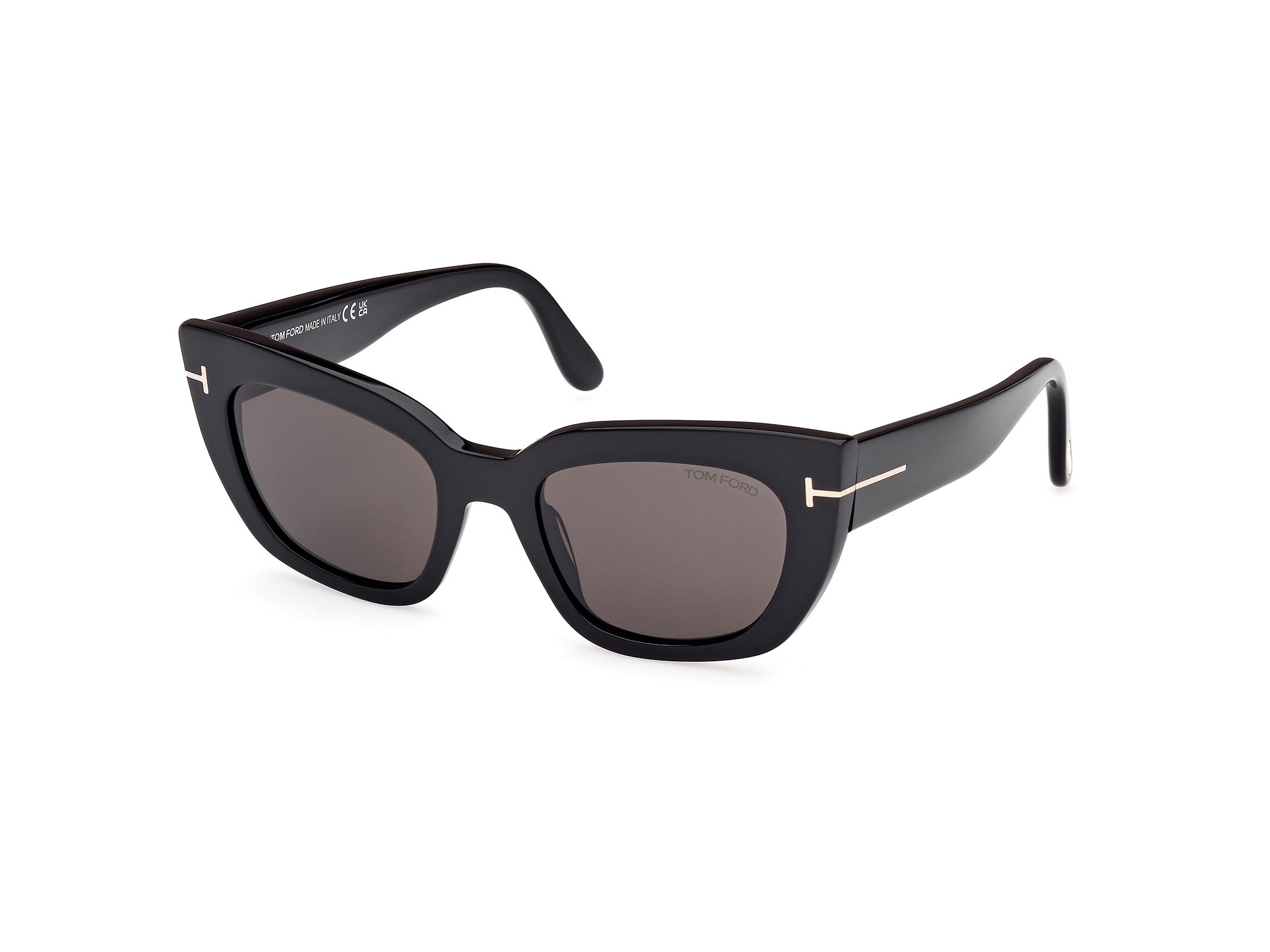 0889214549310 - TOM FORD Damen FT1190 ATHENA 01A Gläser SONNENBRILLEN Acetat Schwarz Rauch Cat Eye Normal