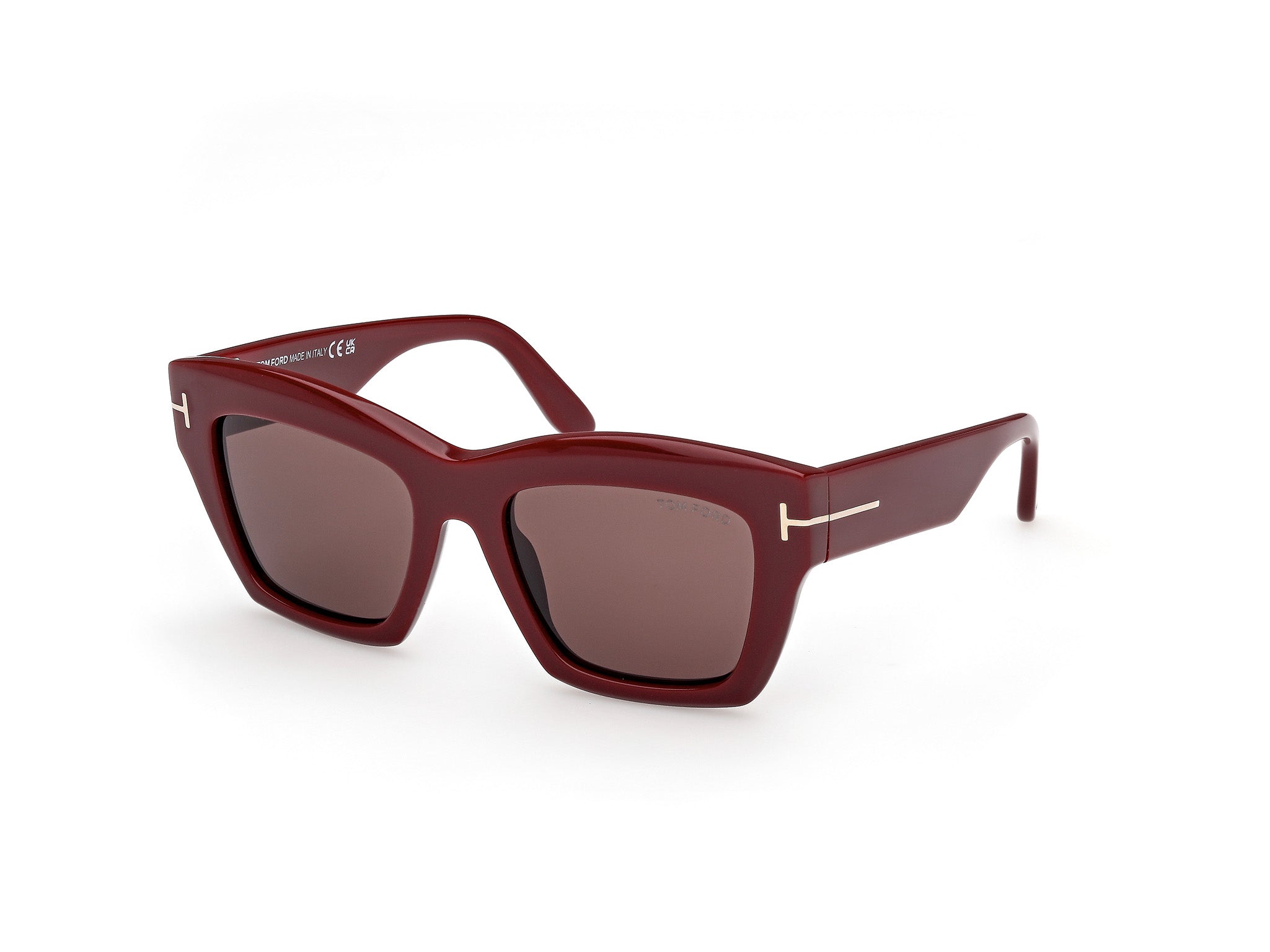 0889214549402 - TOM FORD Damen FT1191 LUNA 69E Gläser SONNENBRILLEN Acetat Bordeaux Braun Schmetterling Normal