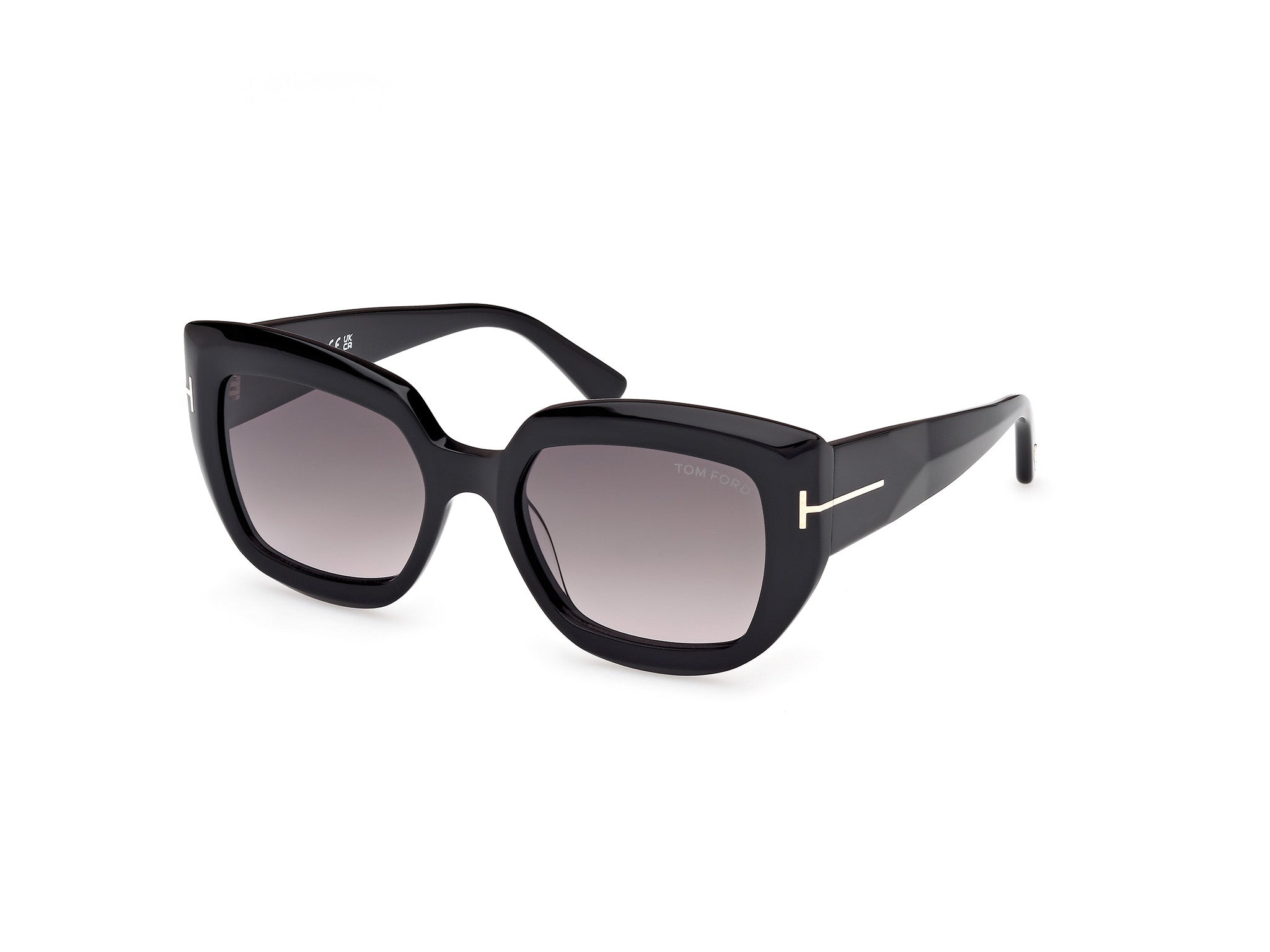 0889214549419 - TOM FORD Damen FT1192 SALTZMAN 01B Gläser SONNENBRILLEN Acetat Schwarz Rauch Schmetterling Normal