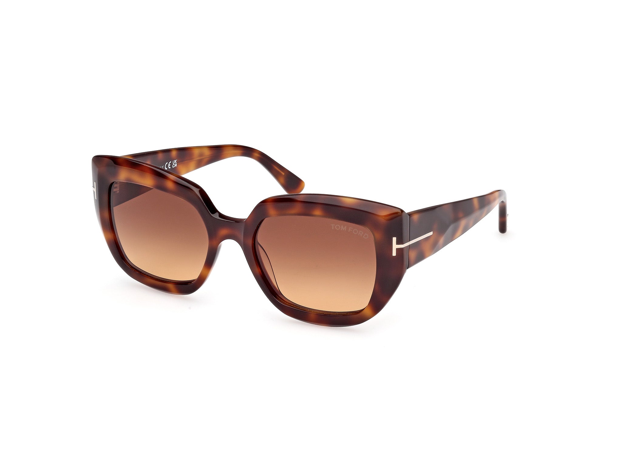 0889214549433 - TOM FORD Damen FT1192 SALTZMAN 53F Gläser SONNENBRILLEN Acetat Havanna Braun Schmetterling Normal