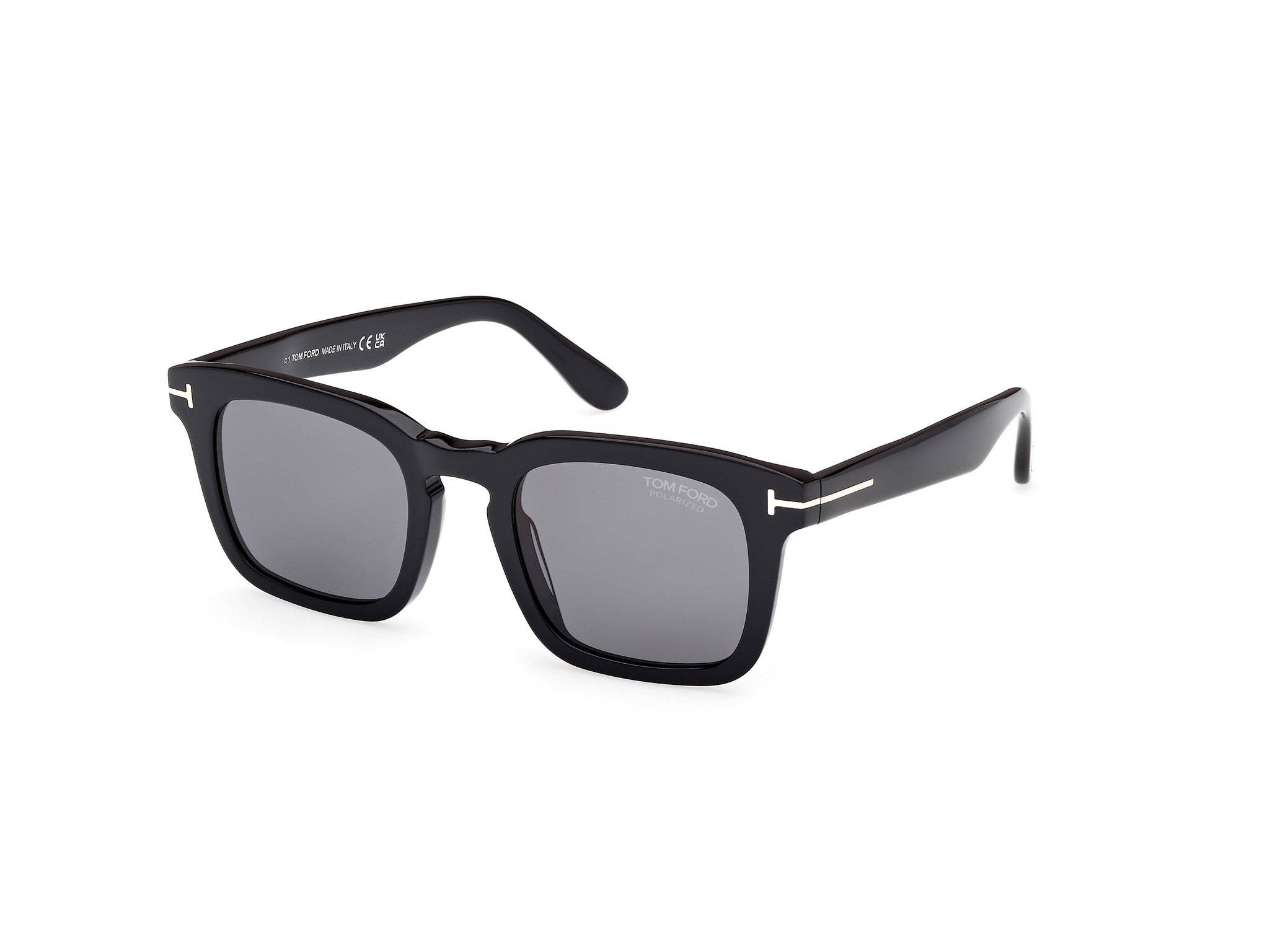 0889214551900 - TOM FORD Herren FT0751 DAX 01D Gläser SONNENBRILLEN Acetat Schwarz Rauch Quadratisch Polarisiert