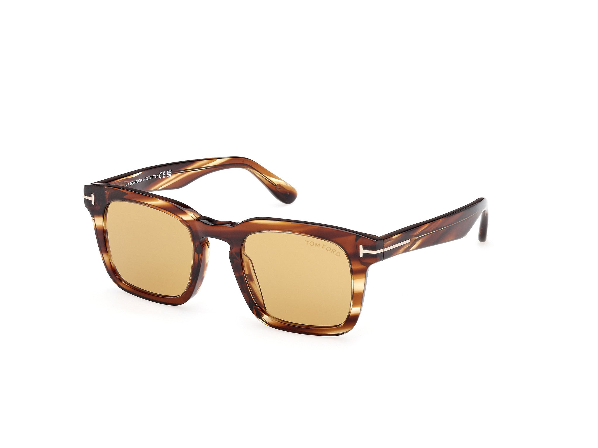 0889214551924 - TOM FORD Herren FT0751 DAX 53E Gläser SONNENBRILLEN Acetat Havanna Braun Quadratisch Normal