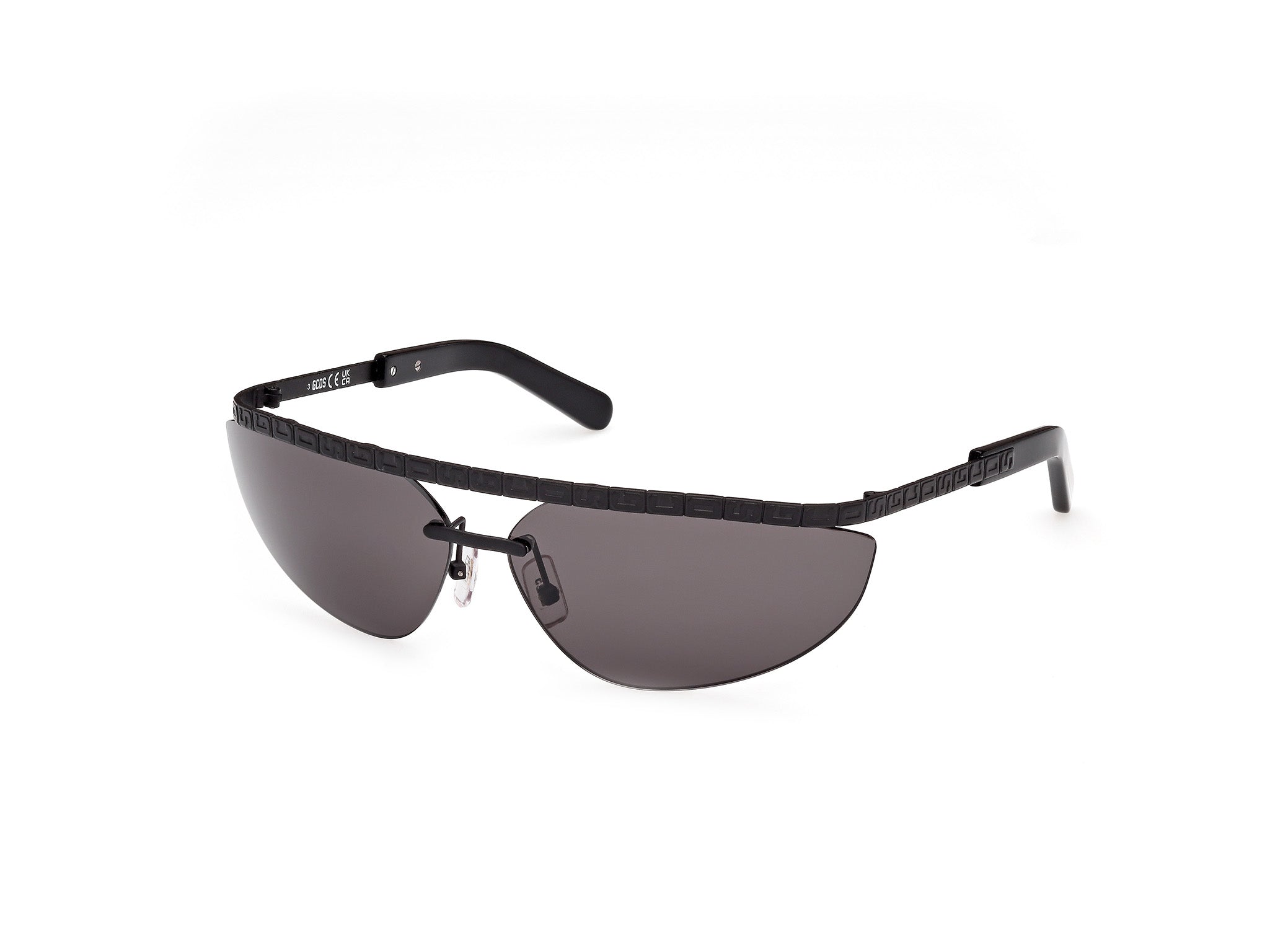 0889214551931 - Unisex GD0051 02A Gläser SONNENBRILLEN Metall Schwarz Rauch Geometrisch Normal