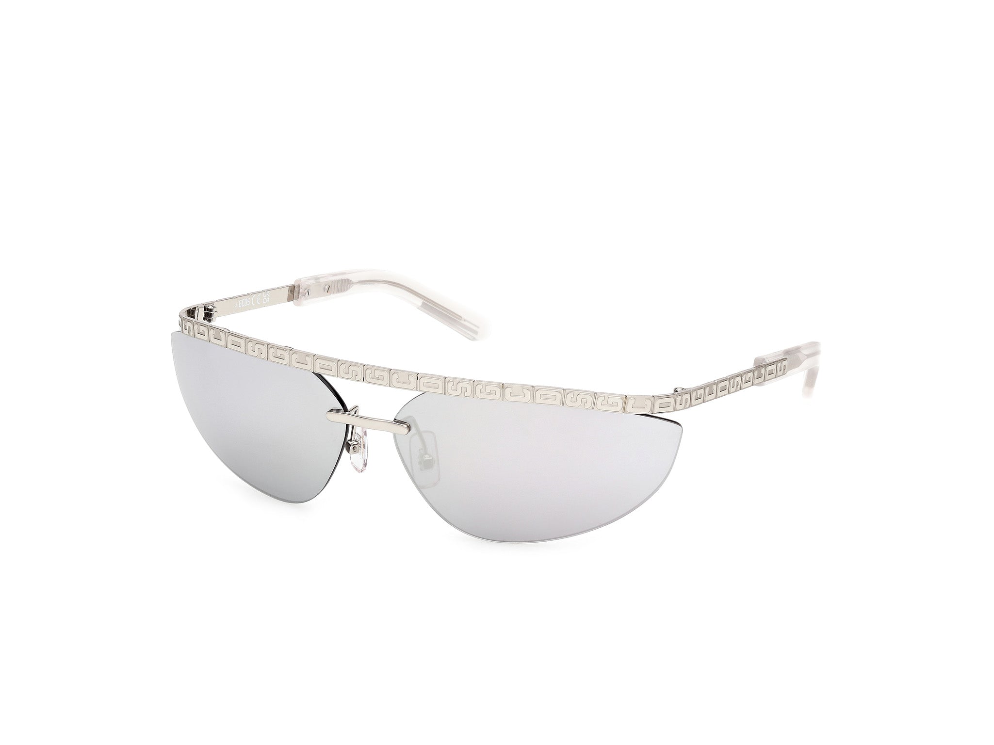 0889214551948 - Unisex GD0051 16C Gläser SONNENBRILLEN Metall Palladium Rauch Geometrisch Normal