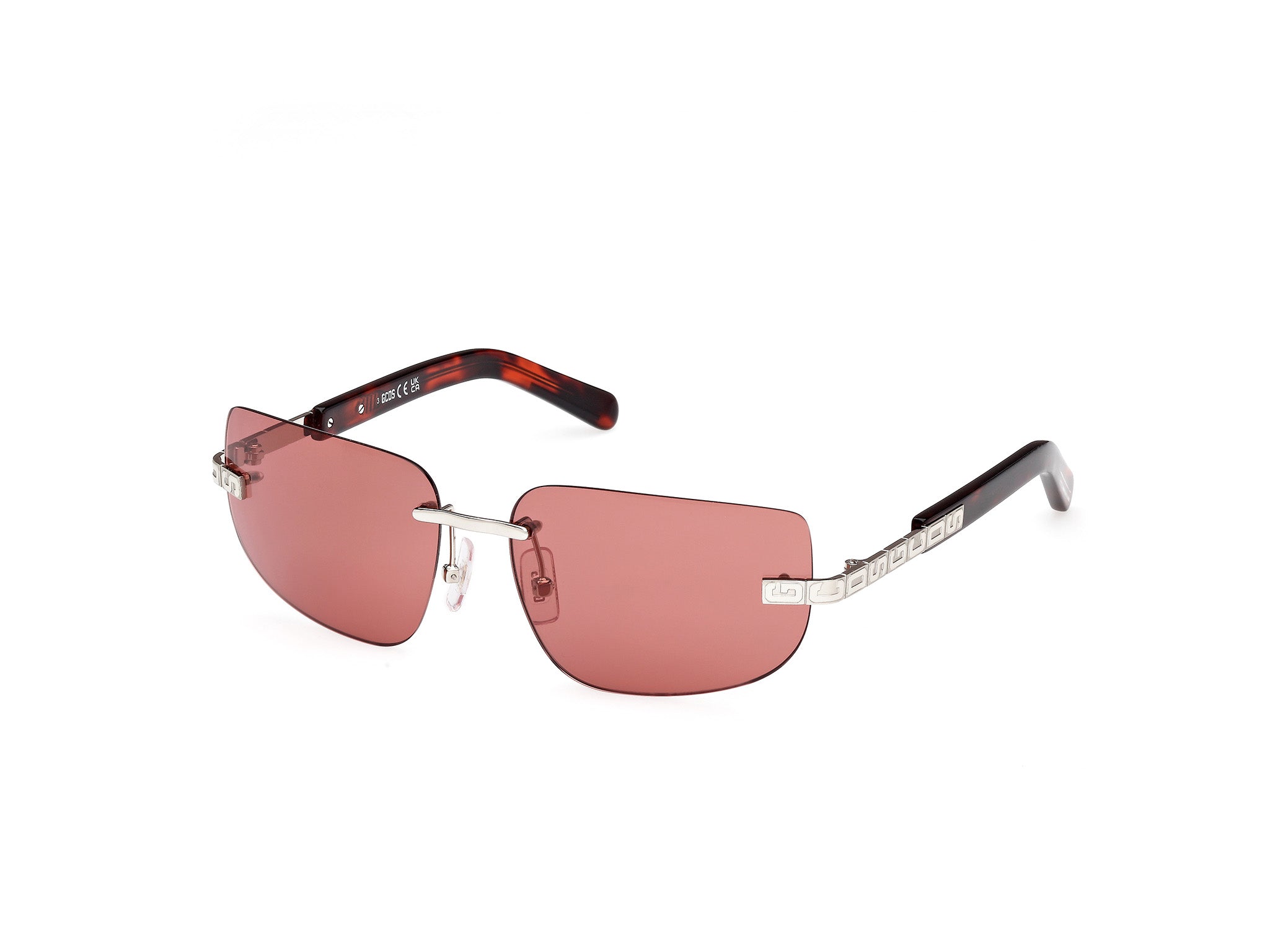 0889214551979 - Unisex GD0052 16S Gläser SONNENBRILLEN Metall Palladium Bordeaux Quadratisch Normal