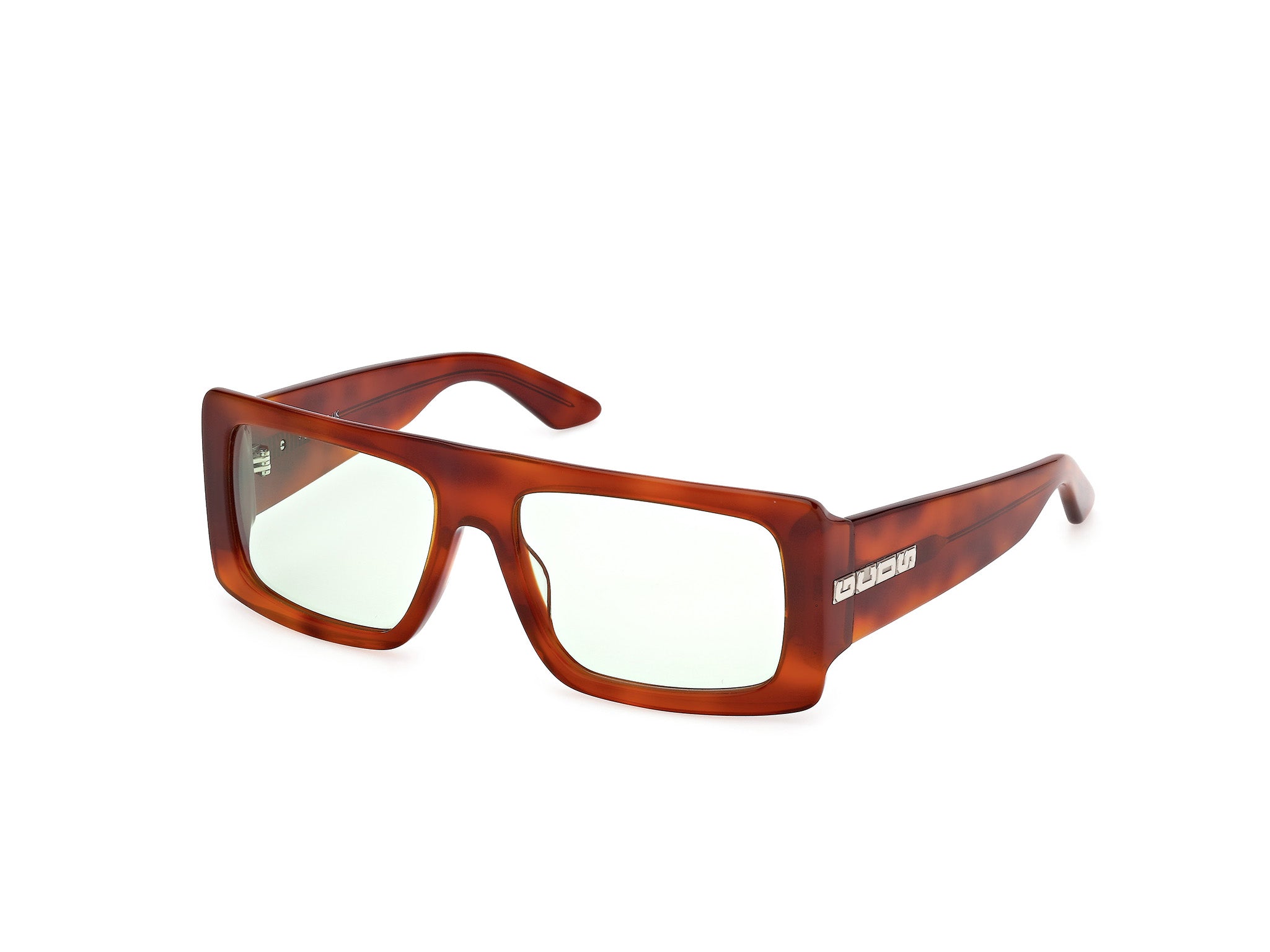 0889214552112 - Unisex GD0053 53N Gläser SONNENBRILLEN Acetat Havanna Grün Quadratisch Normal