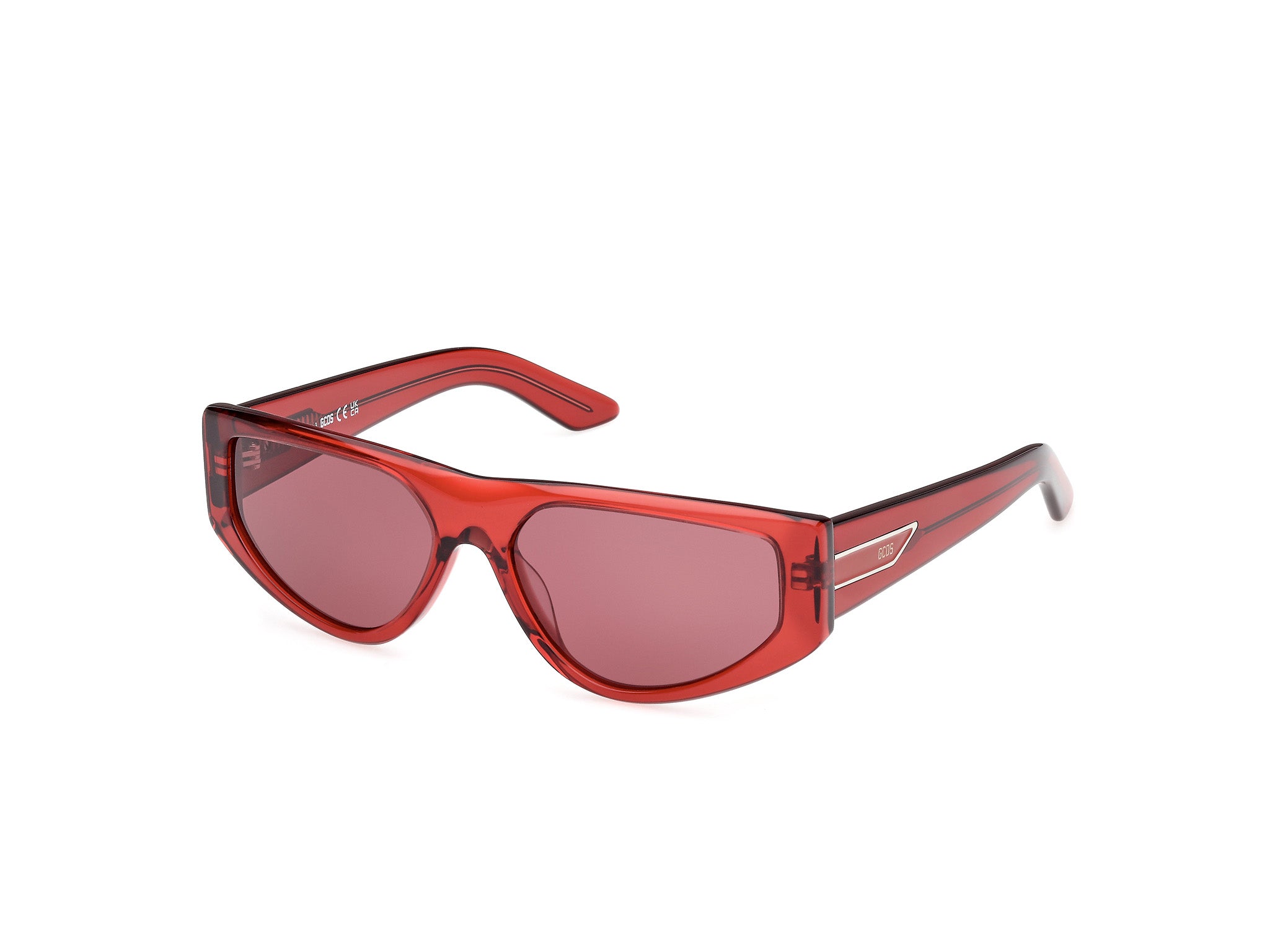 0889214552198 - Damen GD0055 66S Gläser SONNENBRILLEN Acetat Rot Bordeaux Geometrisch Normal