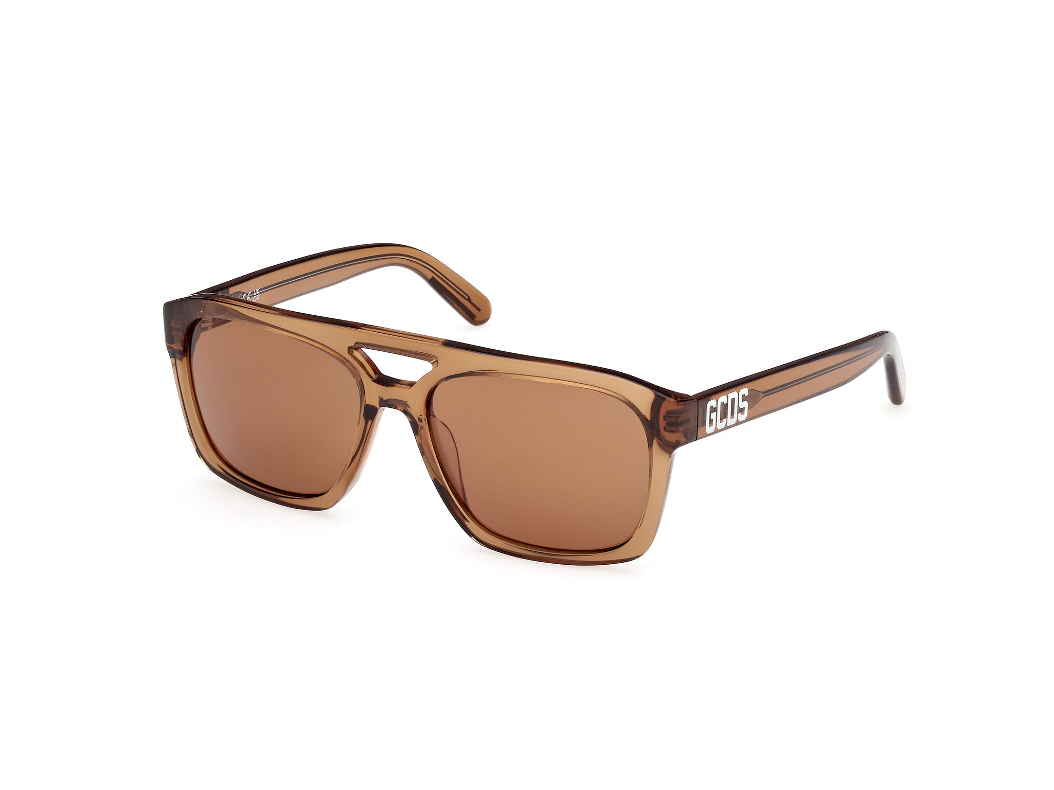 0889214552259 - Unisex GD0058 45E Gläser SONNENBRILLEN Acetat Braun Braun Quadratisch Normal