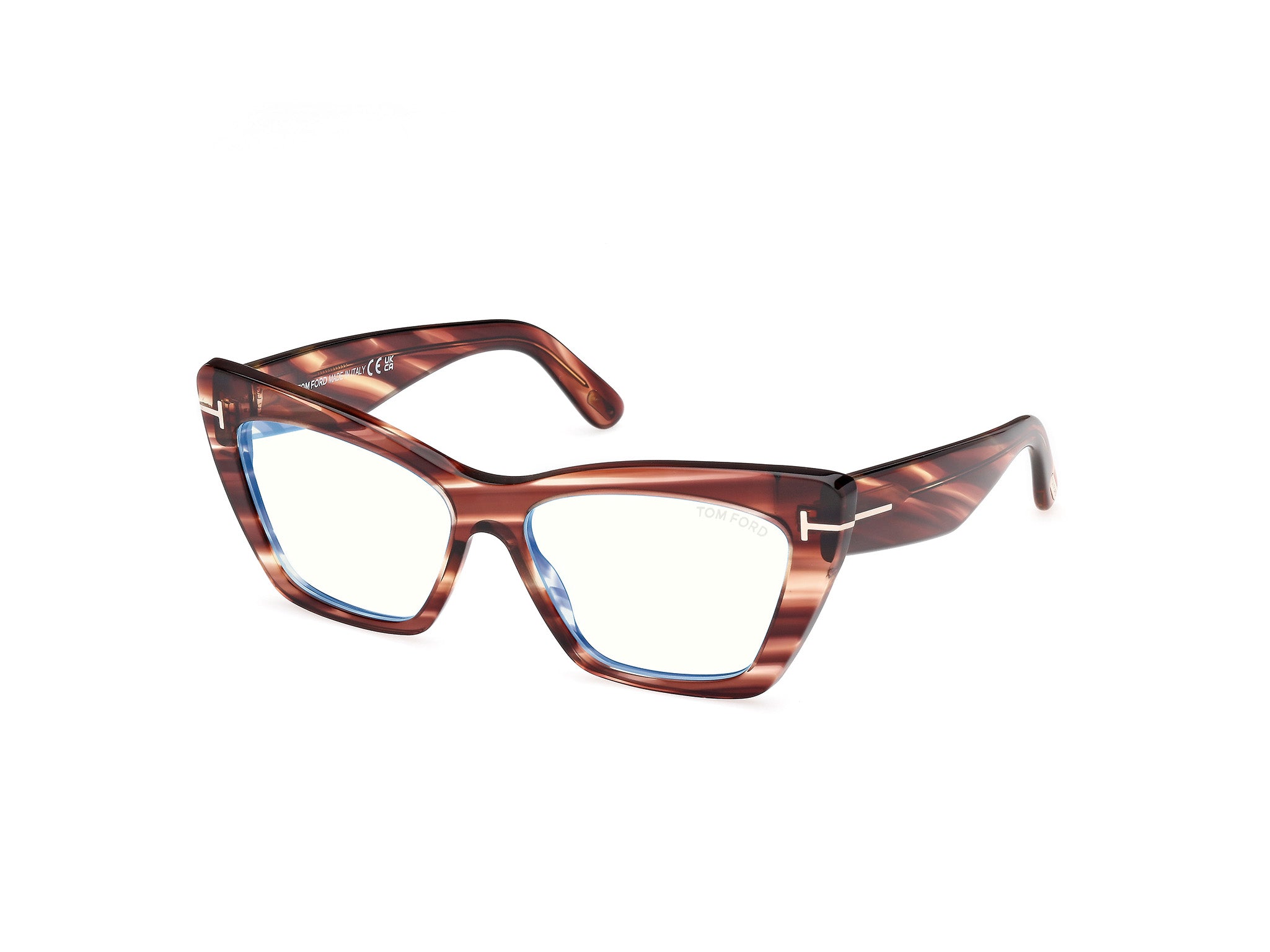 0889214552570 - TOM FORD Damen FT6026-B 54 Rahmen von BRILLEN Acetat Havanna  Cat Eye Normal