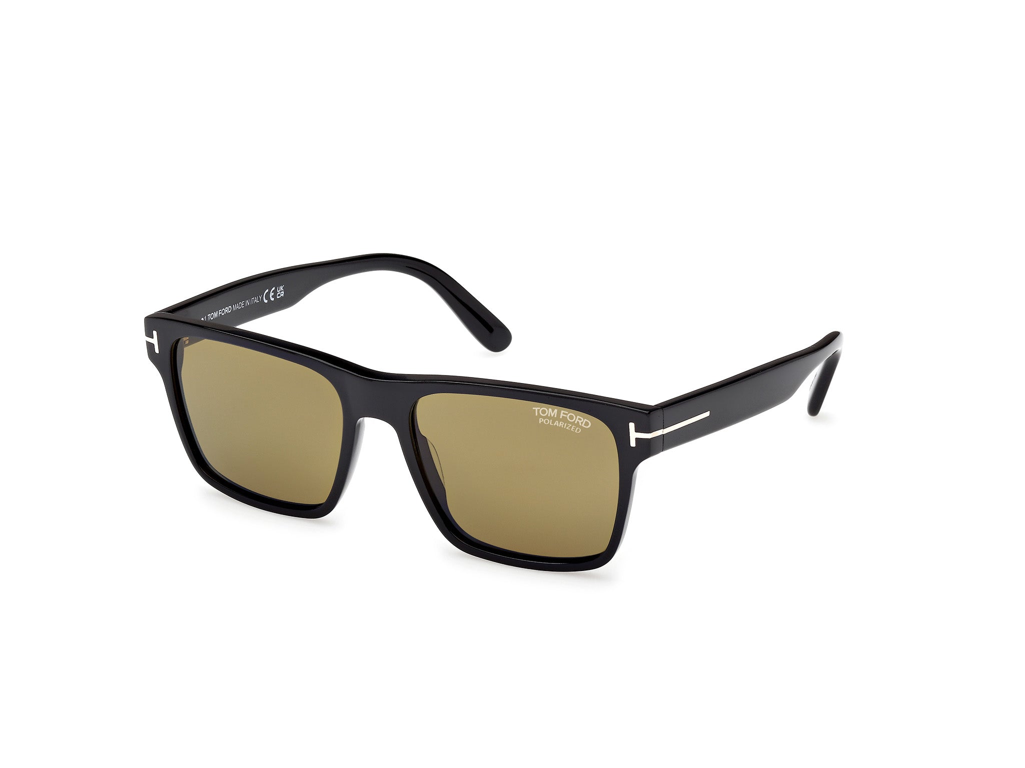 0889214558367 - TOM FORD Herren TOM FORD FT1205 CALDER 01H Sonnenbrillen Acetat Schwarz Braun Quadratisch Polarisiert