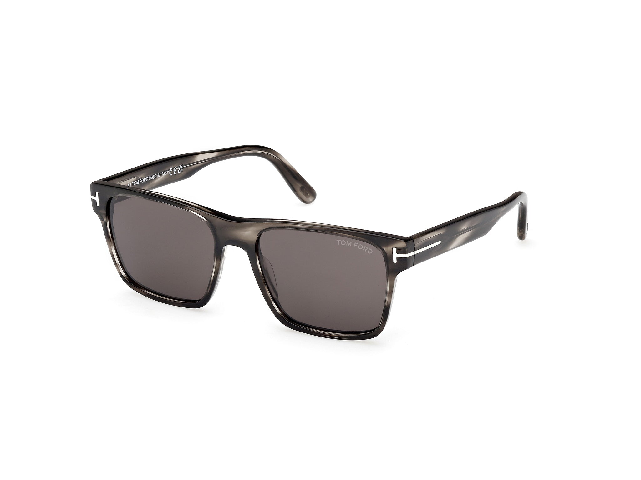 0889214558381 - TOM FORD Herren TOM FORD FT1205 CALDER 56A Sonnenbrillen Acetat Havanna Rauch Quadratisch Normal