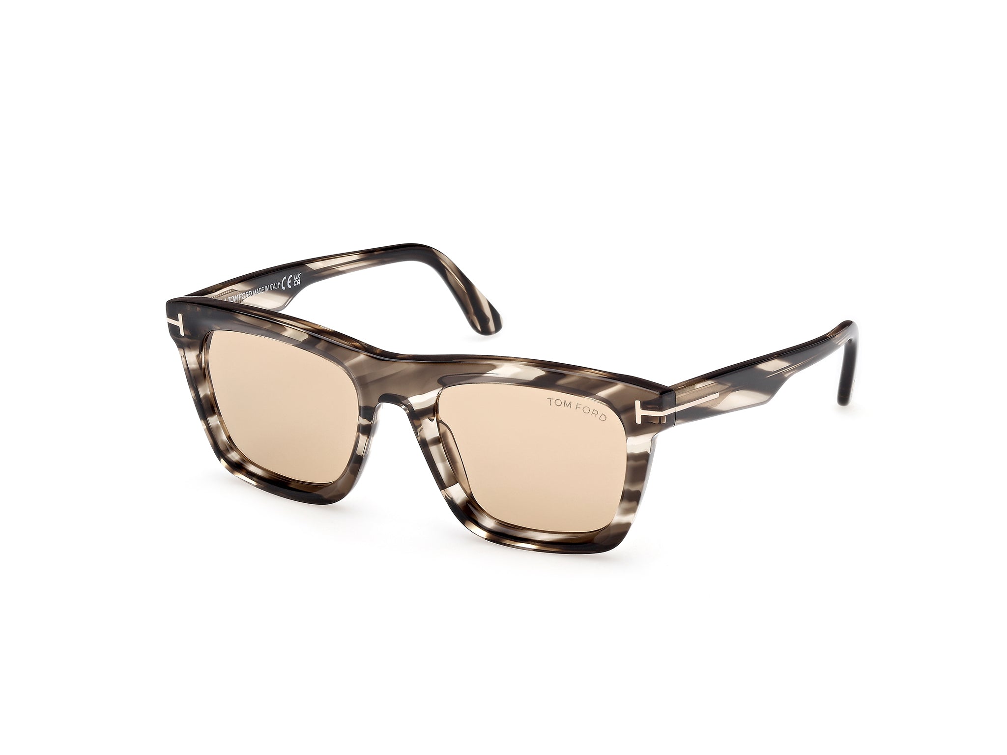 0889214558527 - TOM FORD Herren TOM FORD FT1207 LELIO 56E Sonnenbrillen Acetat Havanna Braun Quadratisch Normal