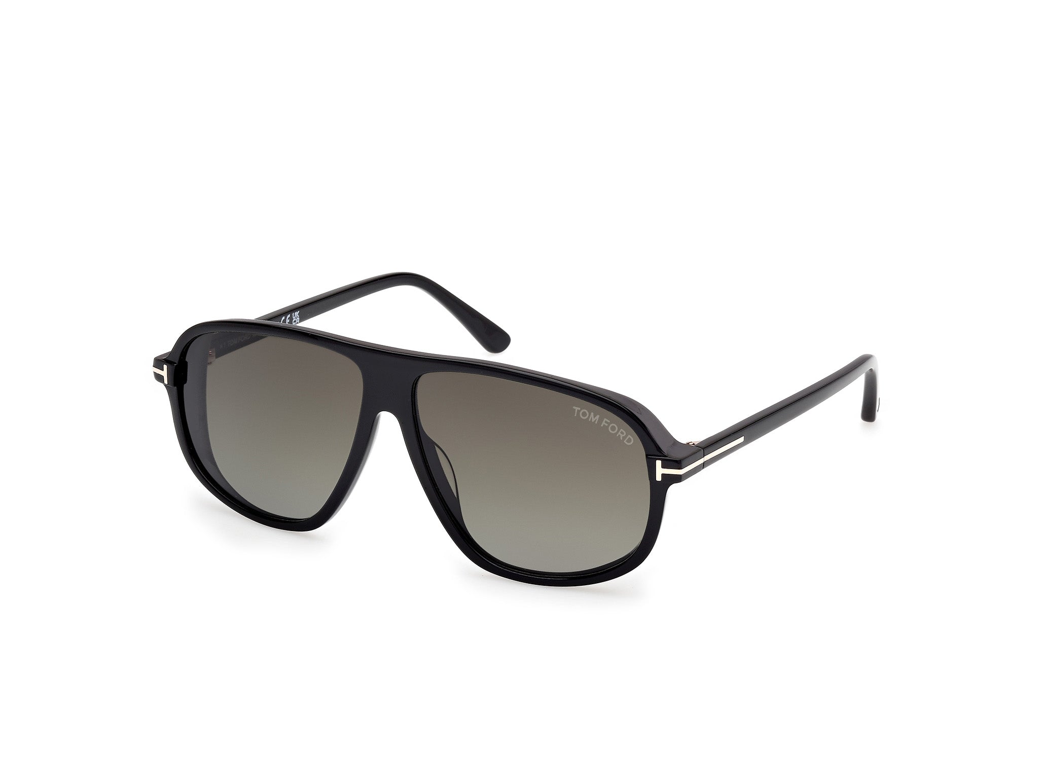 0889214558534 - TOM FORD Herren TOM FORD FT1208 GUILLAUME 01B Sonnenbrillen Acetat Schwarz Rauch Pilot Normal