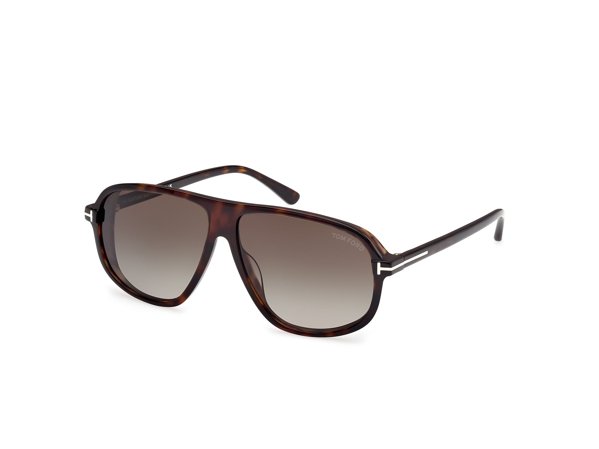 0889214558541 - TOM FORD Herren TOM FORD FT1208 GUILLAUME 52K Sonnenbrillen Acetat Havana Trasparente Pilot Normal Sfumato