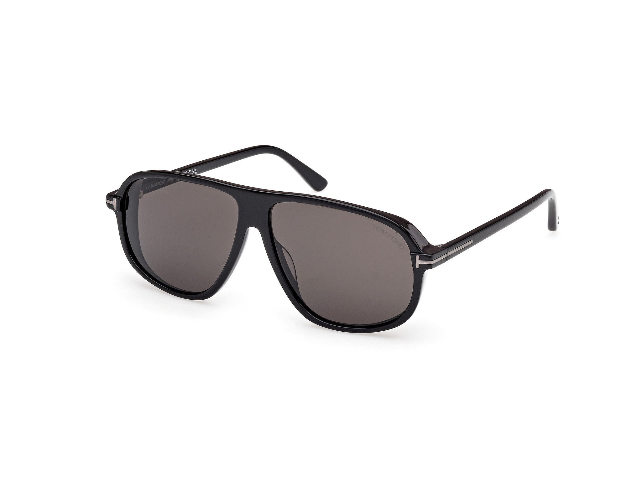 0889214558565 - TOM FORD Herren TOM FORD FT1208-N GUILLAUME 01A Sonnenbrillen Acetat Schwarz Rauch Pilot Normal