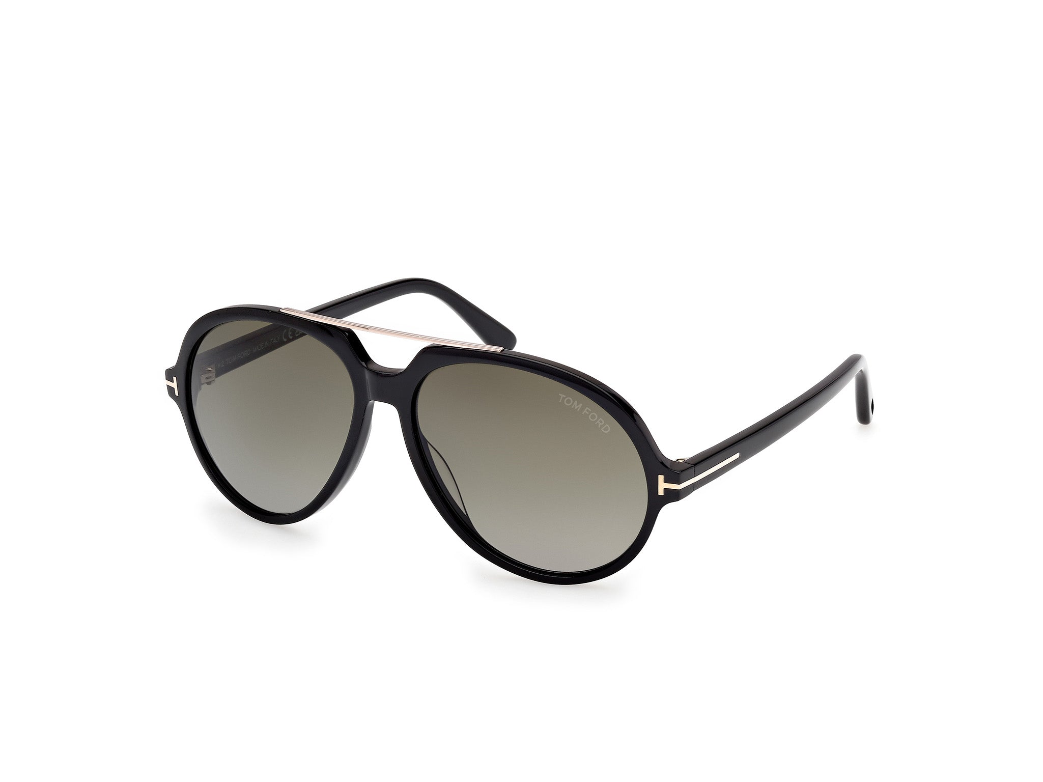 0889214558572 - TOM FORD Herren TOM FORD FT1210 AALTO 01B Sonnenbrillen Acetat Schwarz Rauch Pilot Normal