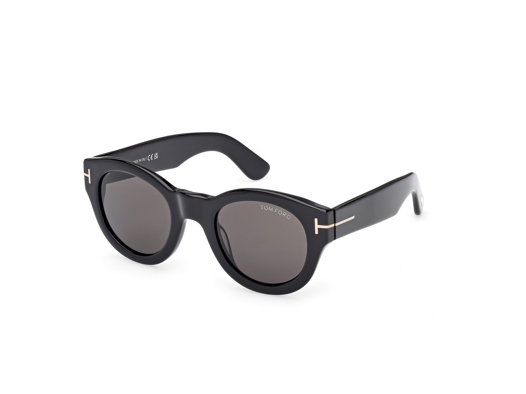 0889214558640 - TOM FORD Unisex TOM FORD FT1212 LUCINDA 01A Sonnenbrillen Acetat Schwarz Rauch Rund Normal