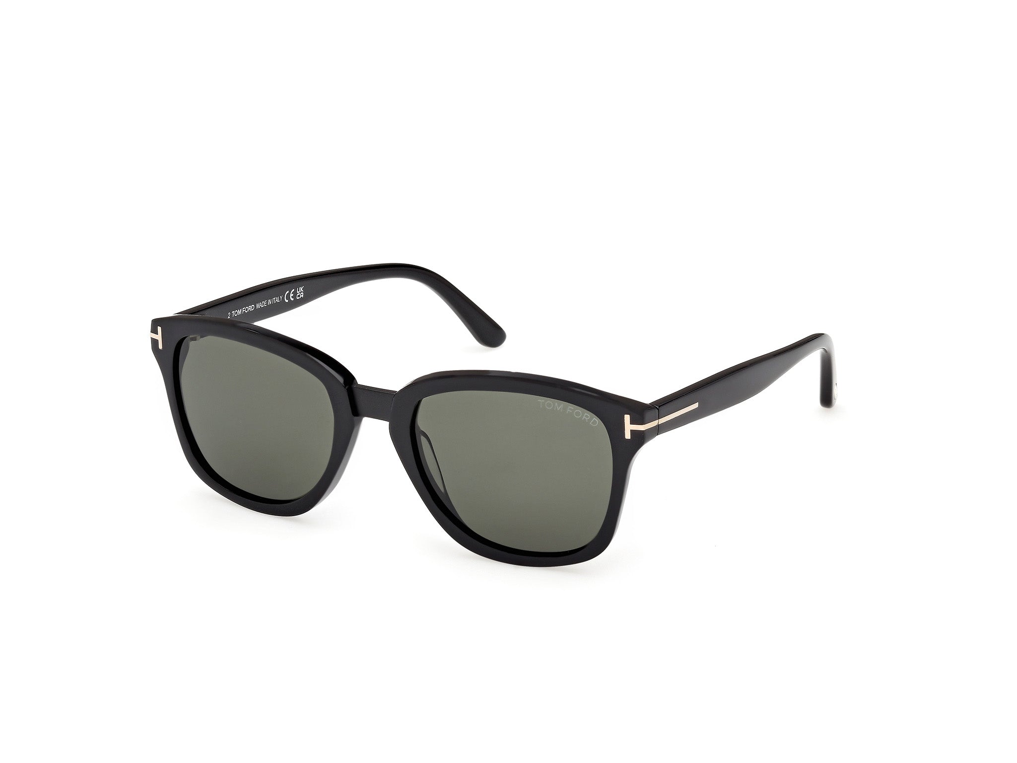 0889214558688 - TOM FORD Herren TOM FORD FT1213 GRAYDON 01N Sonnenbrillen Acetat Schwarz Grün Quadratisch Normal