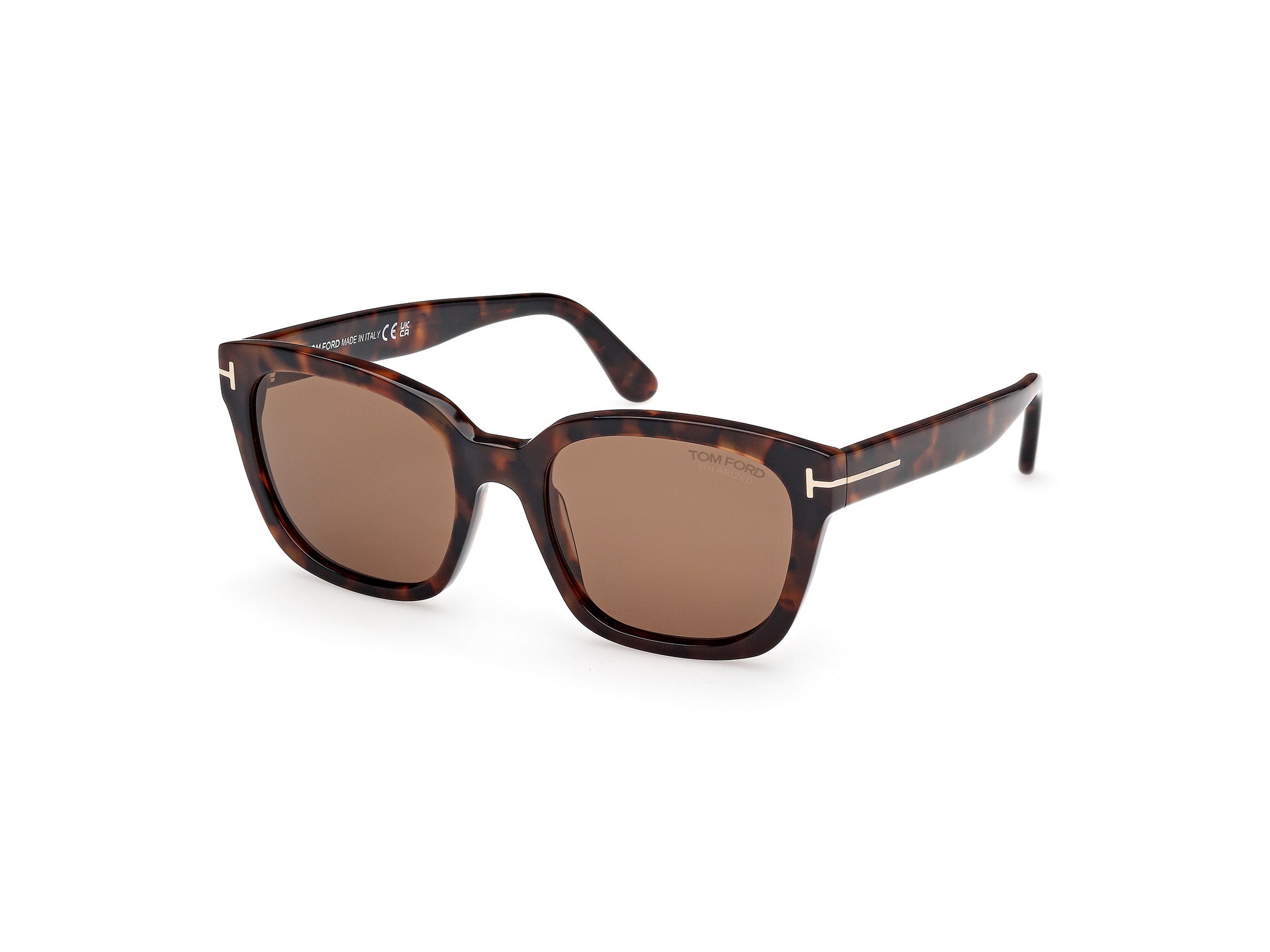 0889214558725 - TOM FORD Damen TOM FORD FT1216 HAYLAY 52H Sonnenbrillen Acetat Havana Marrone Quadratisch Polarisiert