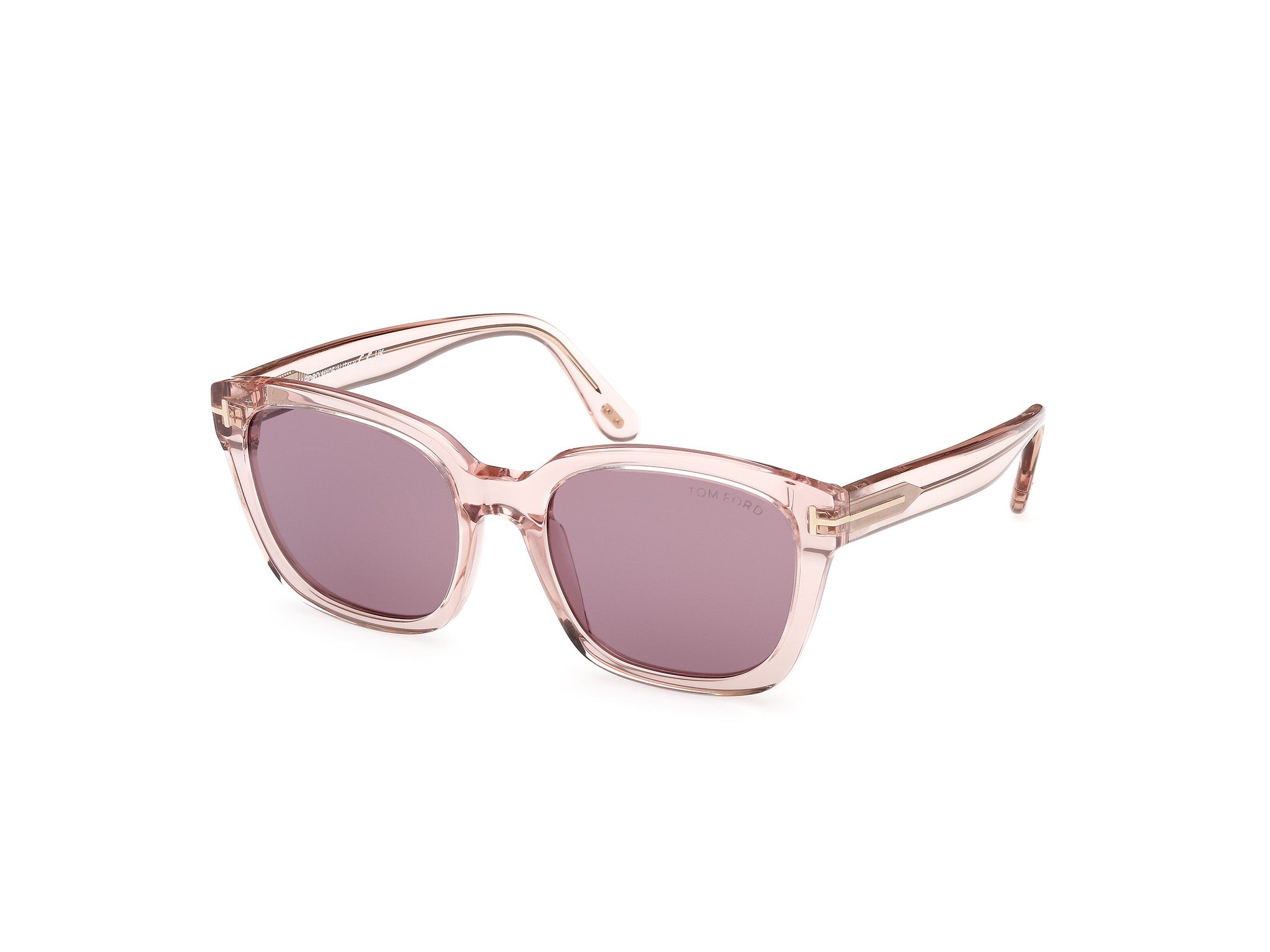 0889214558749 - TOM FORD Damen TOM FORD FT1216 HAYLAY 72Y Sonnenbrillen Acetat Rosa Violett Quadratisch Normal