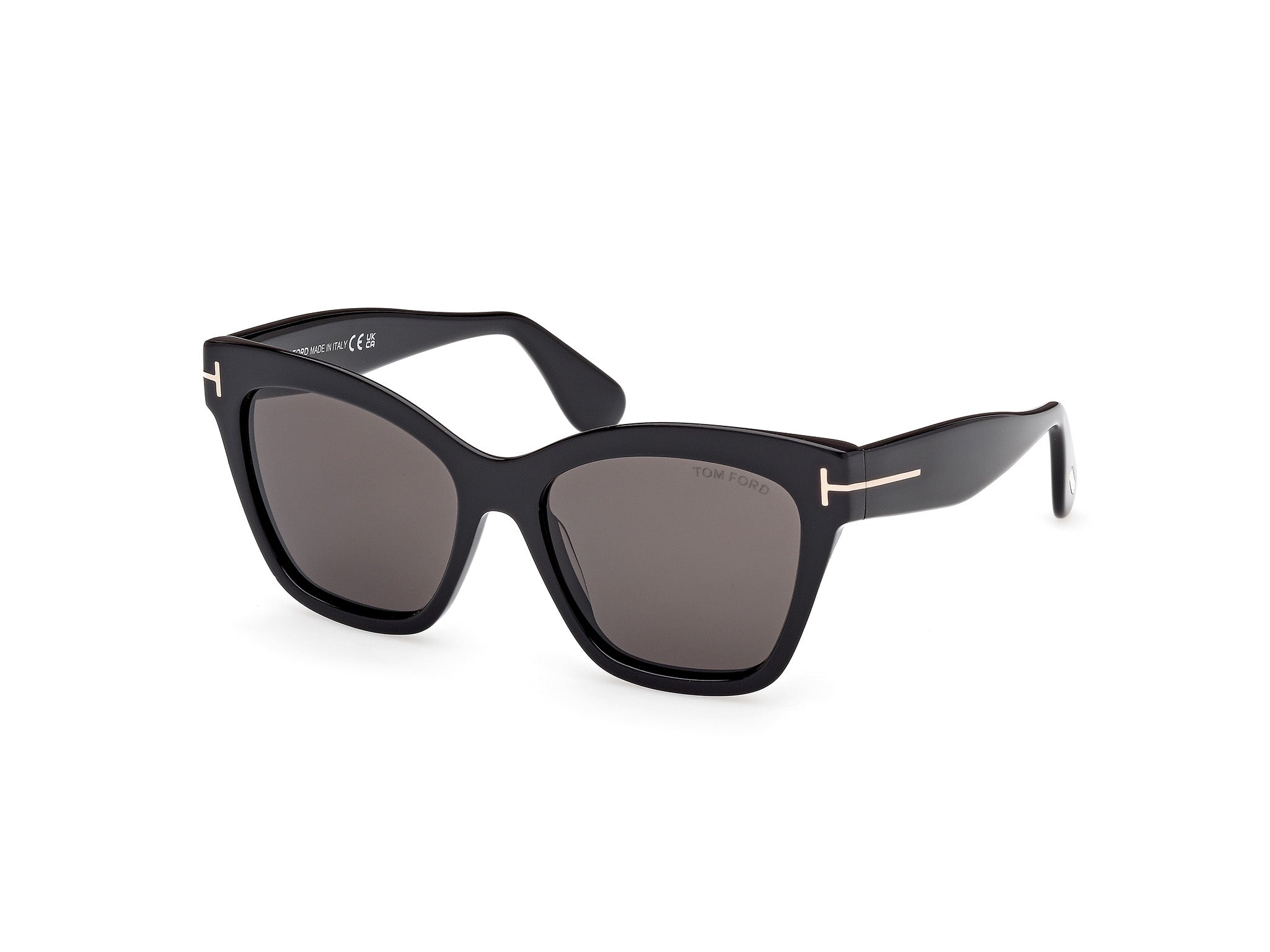 0889214558756 - TOM FORD Damen TOM FORD FT1217 ELVIRA 01A Sonnenbrillen Acetat Schwarz Rauch Schmetterling Normal