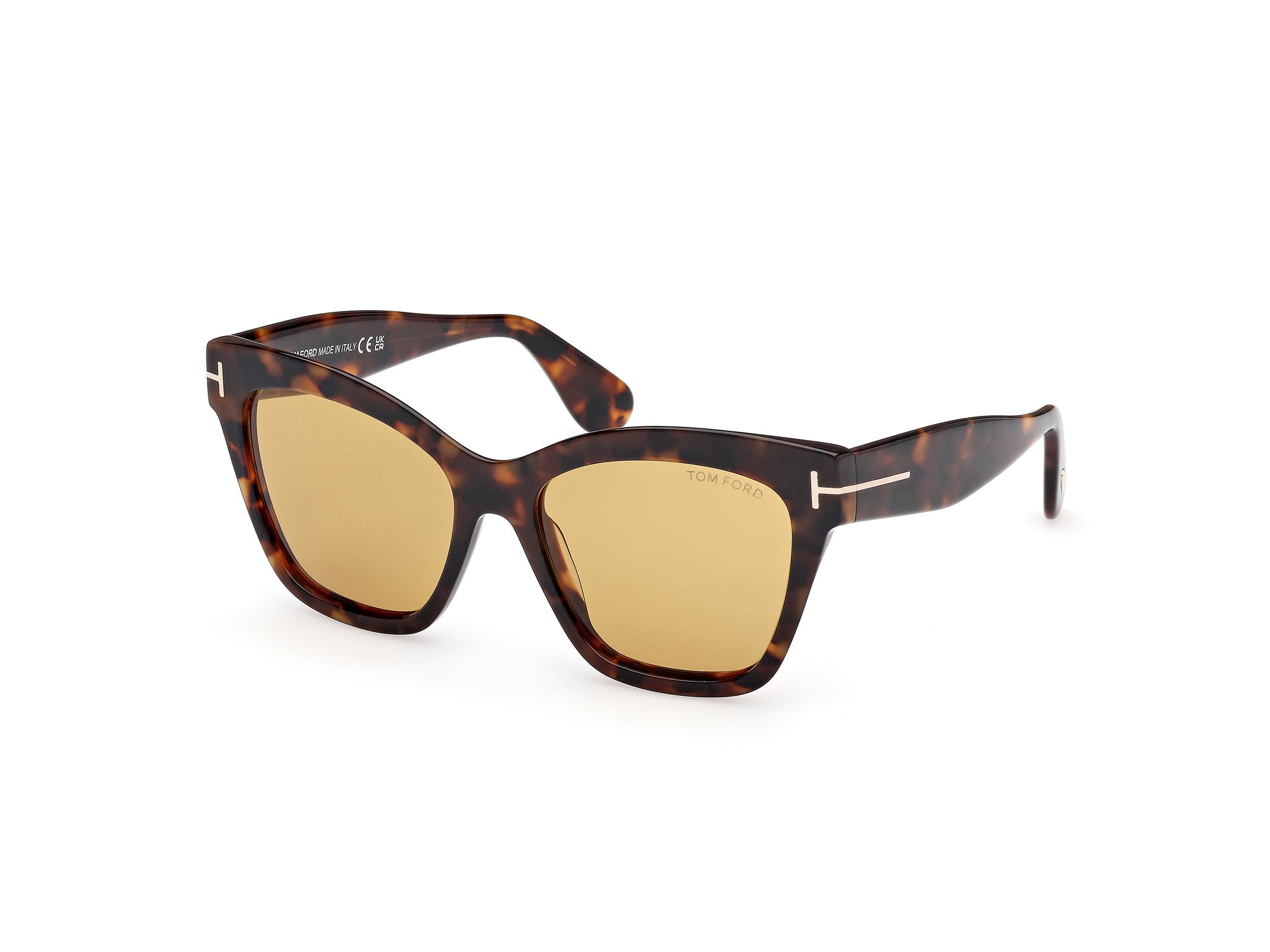 0889214558770 - TOM FORD Damen FT1217 ELVIRA 52E Gläser SONNENBRILLEN Acetat Havana Marrone Schmetterling Normal
