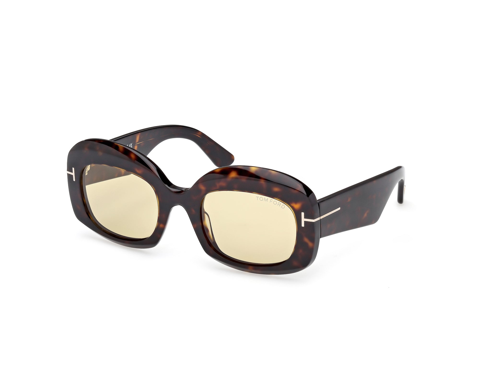 0889214558848 - TOM FORD Damen FT1219 CARMEN-02 52E Gläser SONNENBRILLEN Acetat Havana Marrone Quadratisch Normal