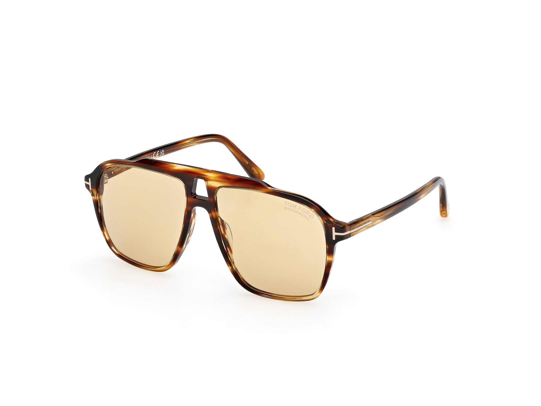 0889214559012 - TOM FORD Herren TOM FORD FT1209 AUTARI 56E Sonnenbrillen Acetat Havanna Braun Quadratisch Photochromatisch