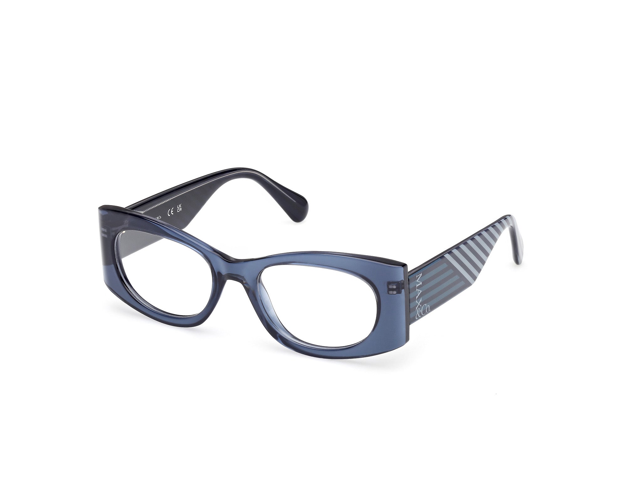 0889214562555 - Damen MO5184 090 Rahmen von BRILLEN Injiziert Blau  Geometrisch Normal