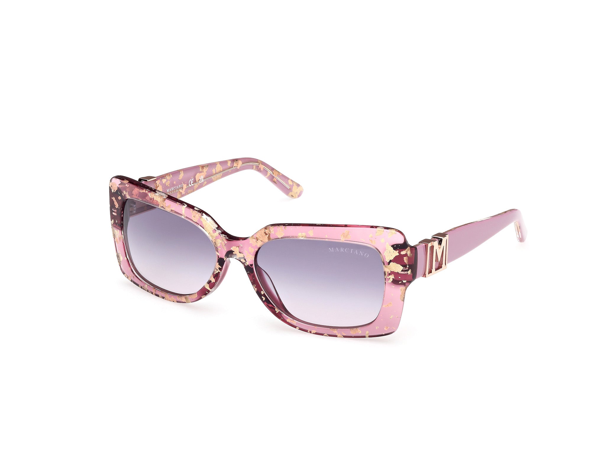 0889214565174 - Damen GM00018 83Z Gläser SONNENBRILLEN Acetat Violett Violett Quadratisch Normal