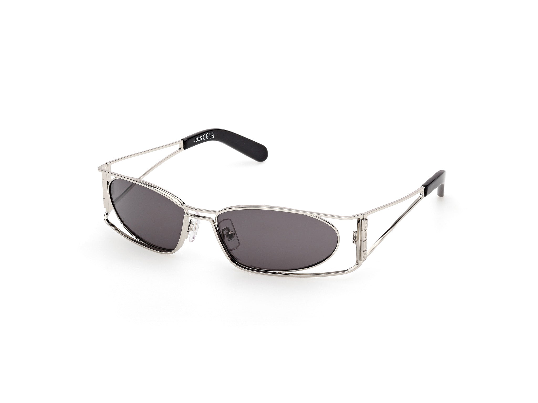 0889214569554 - Unisex GD0060 16A Gläser SONNENBRILLEN Metall Palladium Rauch Geometrisch Normal