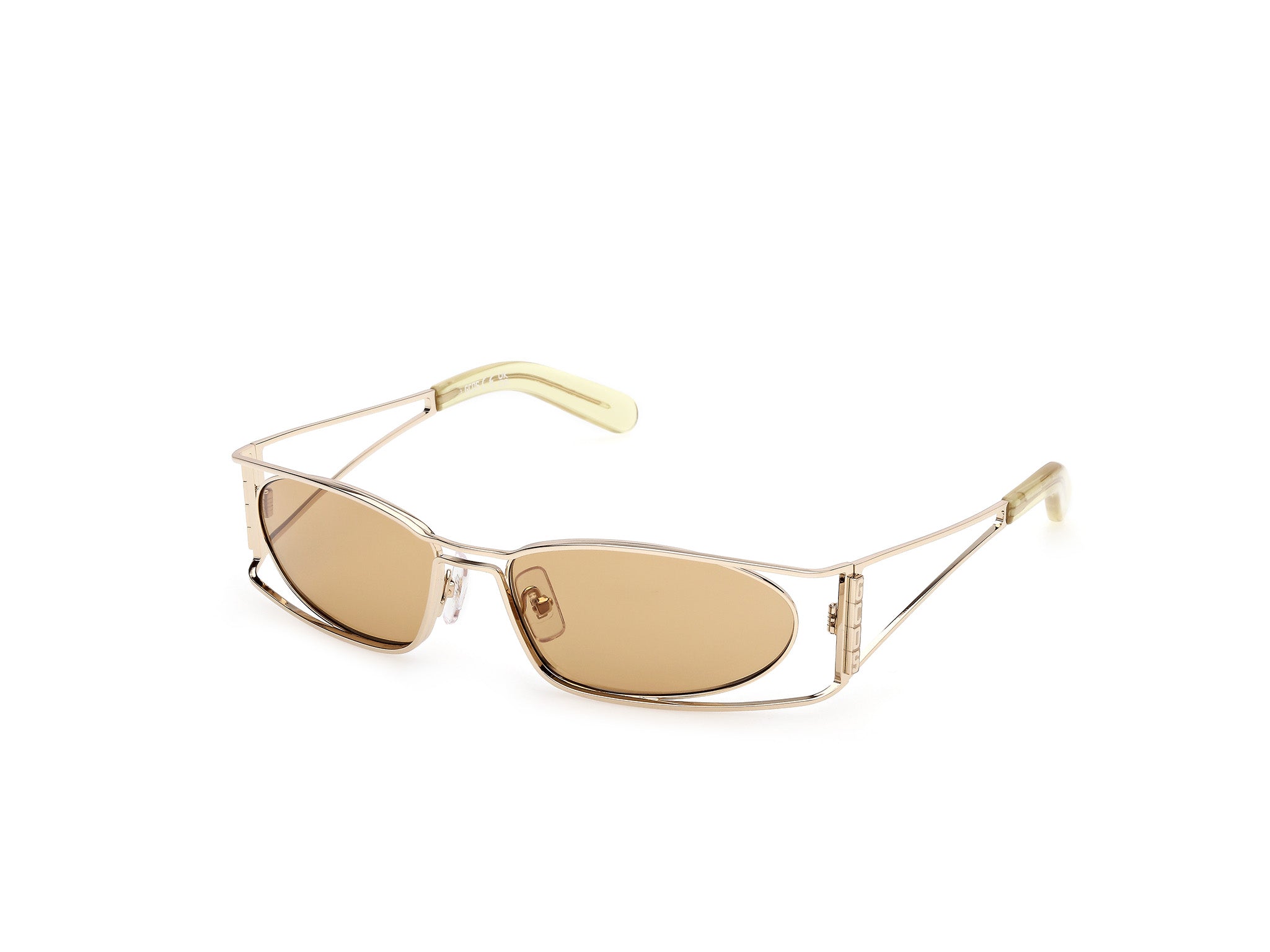 0889214569561 - Unisex GD0060 32J Gläser SONNENBRILLEN Metall Gold Braun Geometrisch Normal